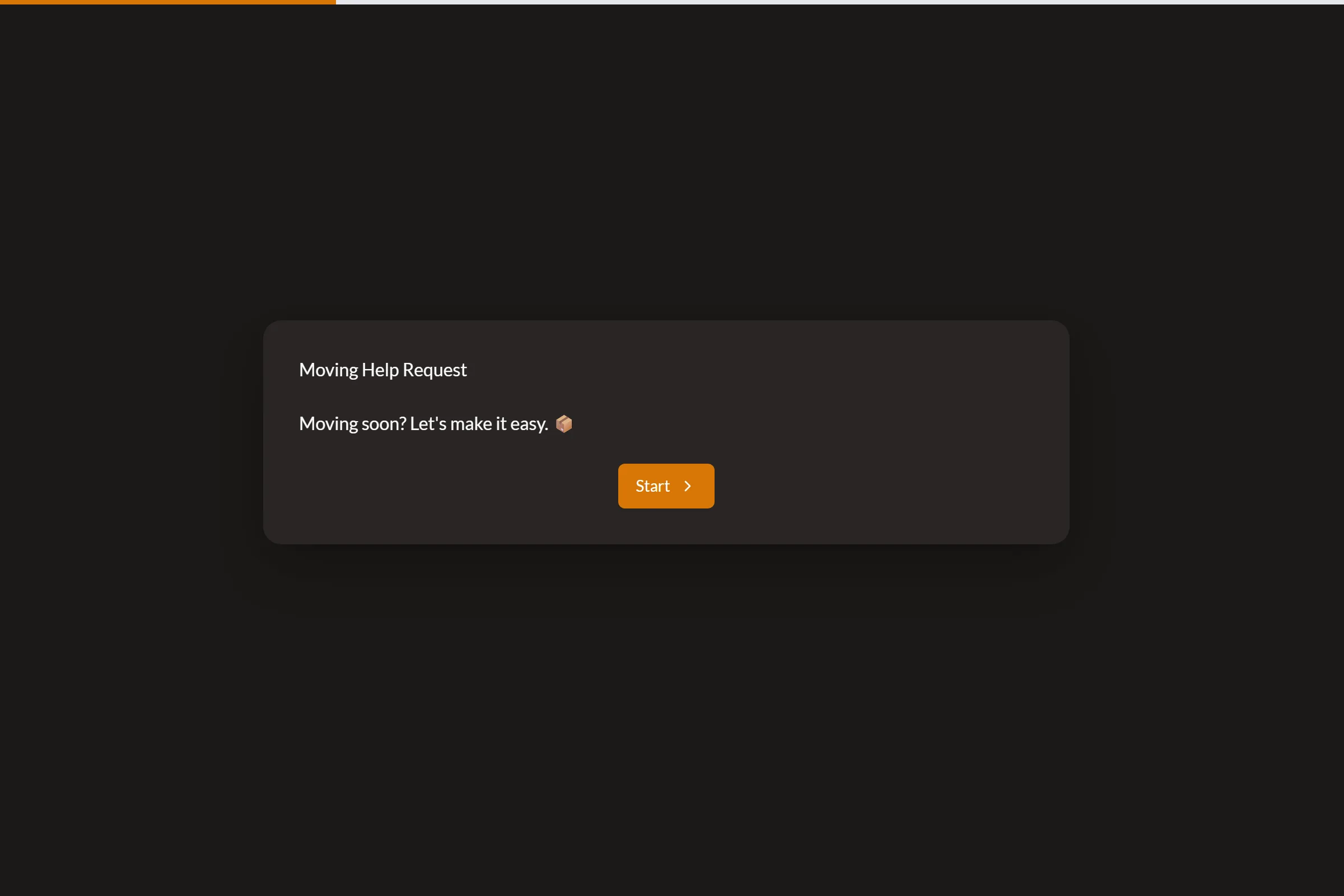 Moving Help Request template preview