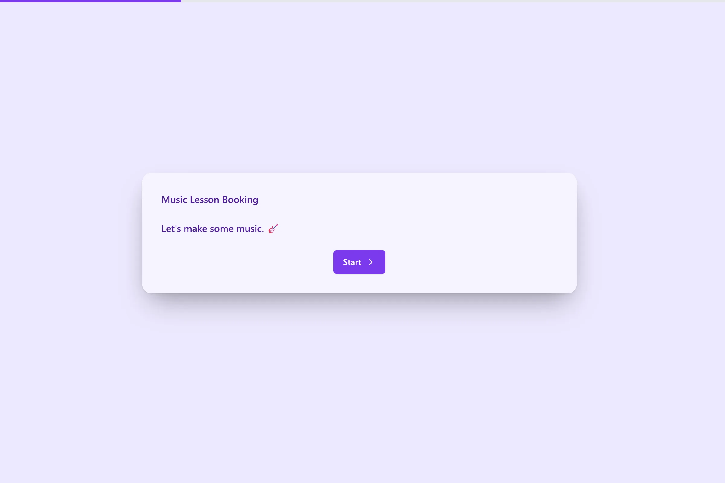 Music Lesson Booking template preview