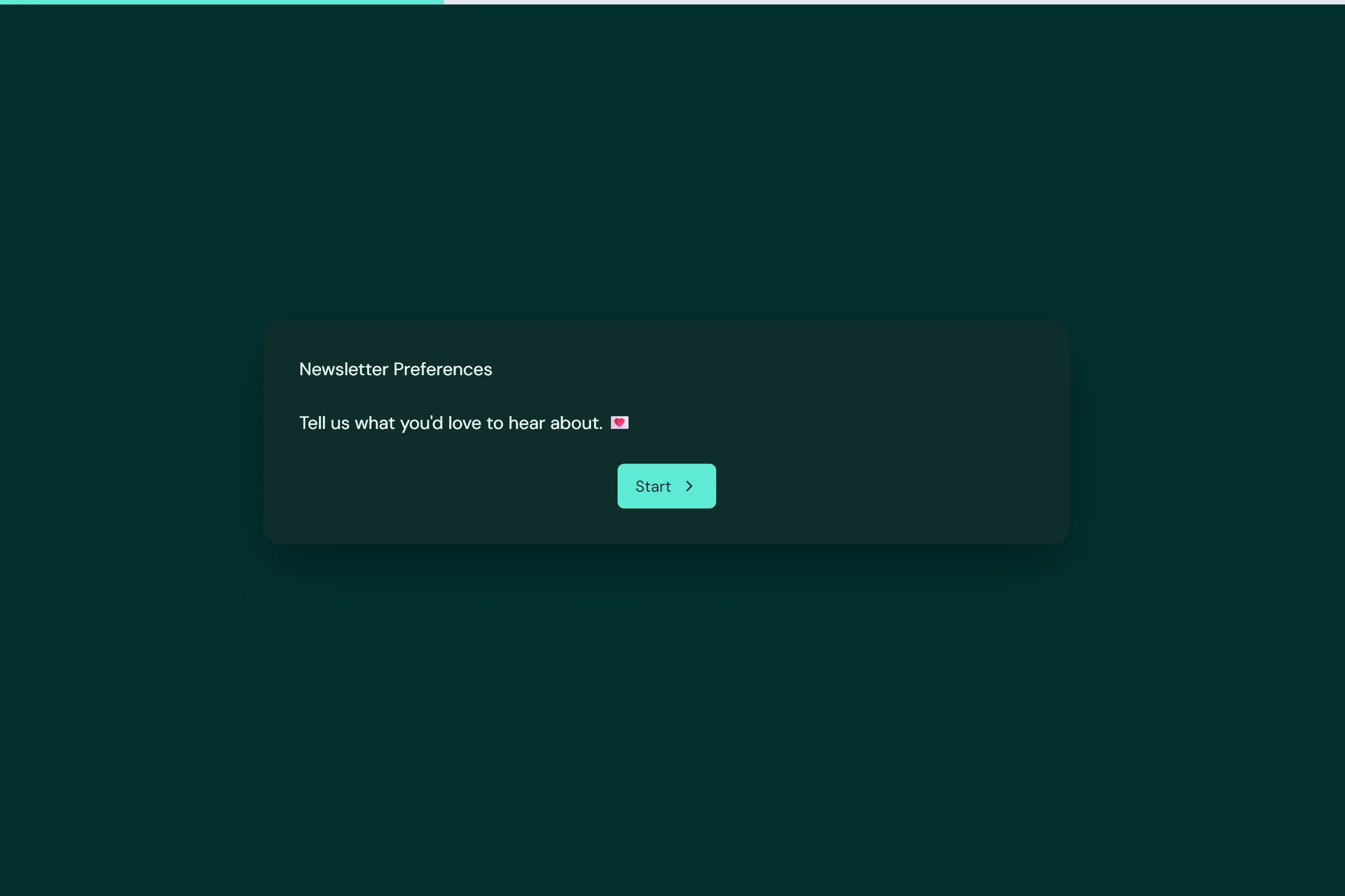 Newsletter Preferences template preview