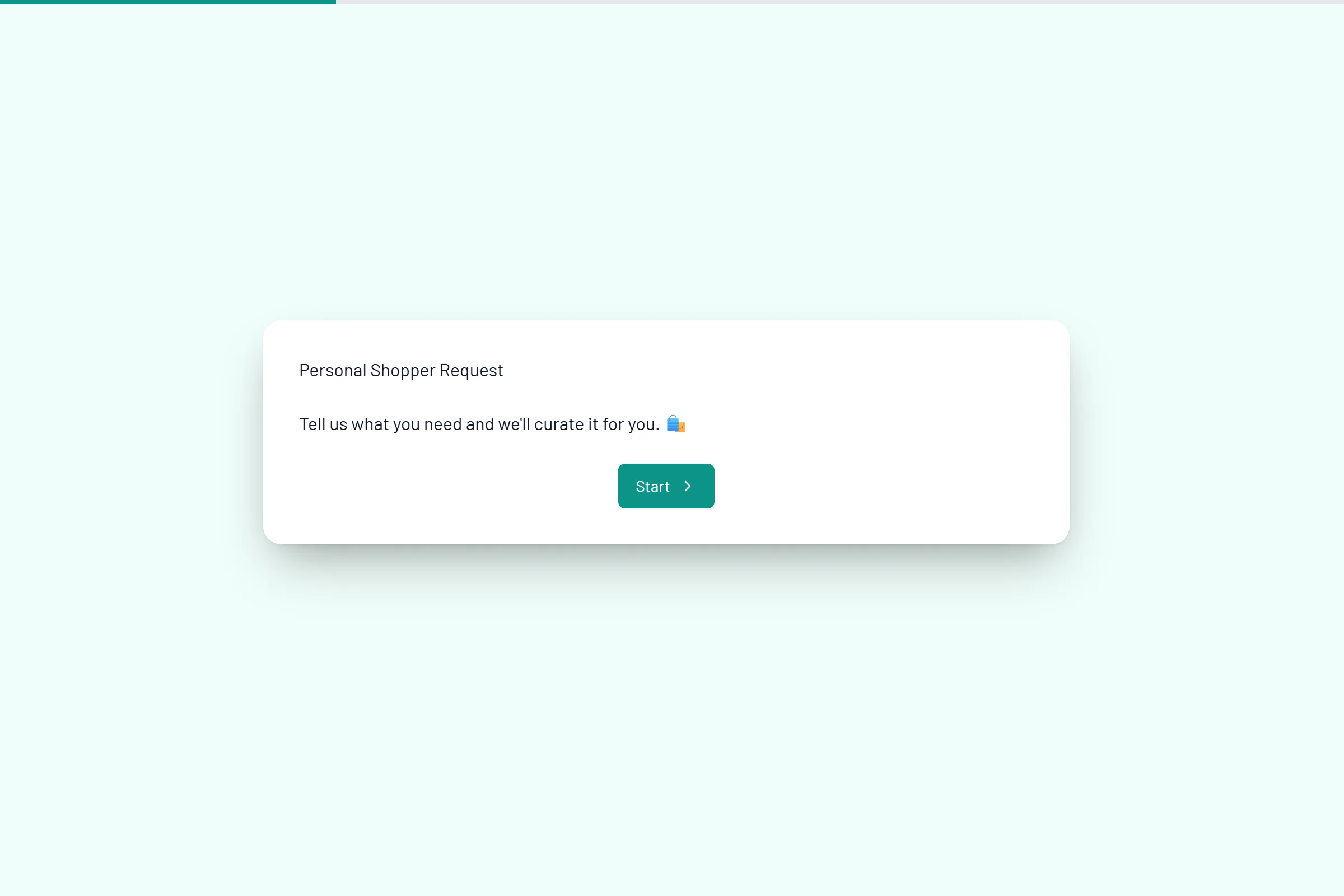 Personal Shopper Request template preview