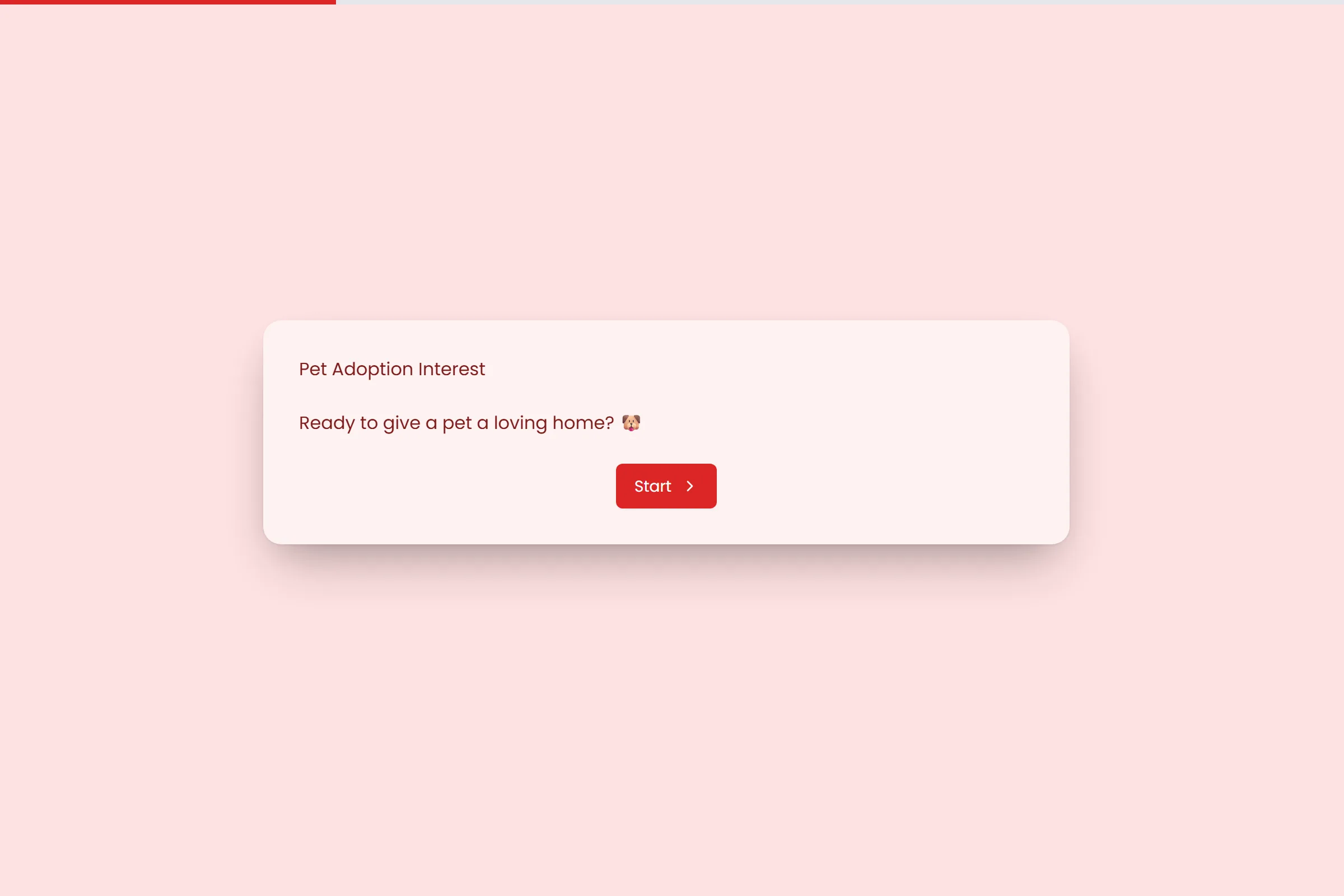 Pet Adoption Interest template preview
