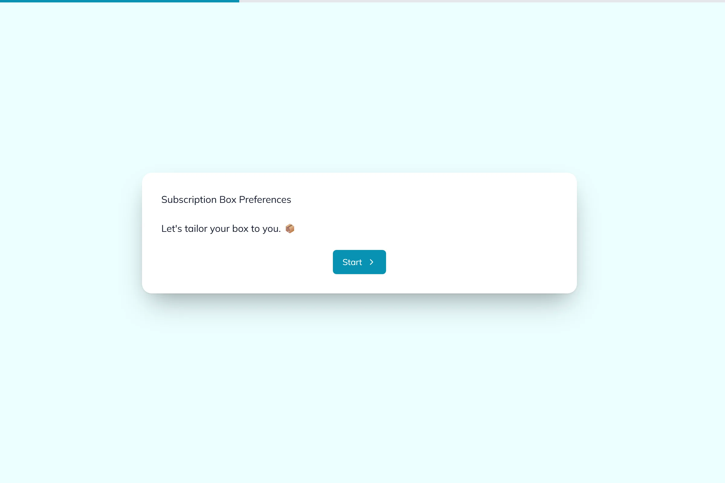 Subscription Box Preferences template preview