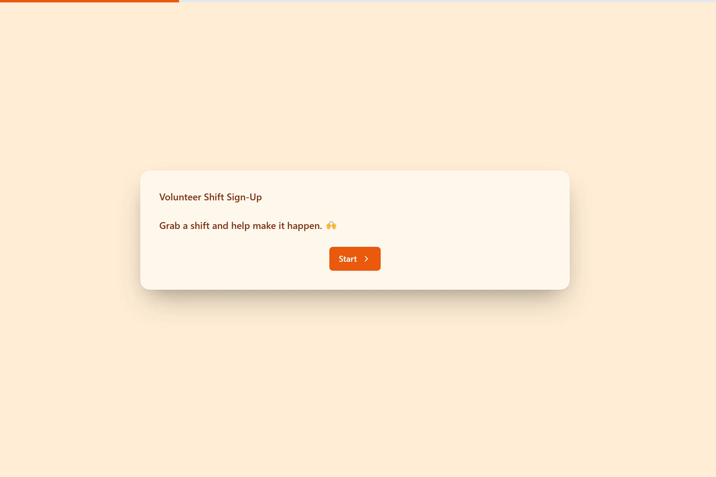 Volunteer Shift Sign-Up template preview