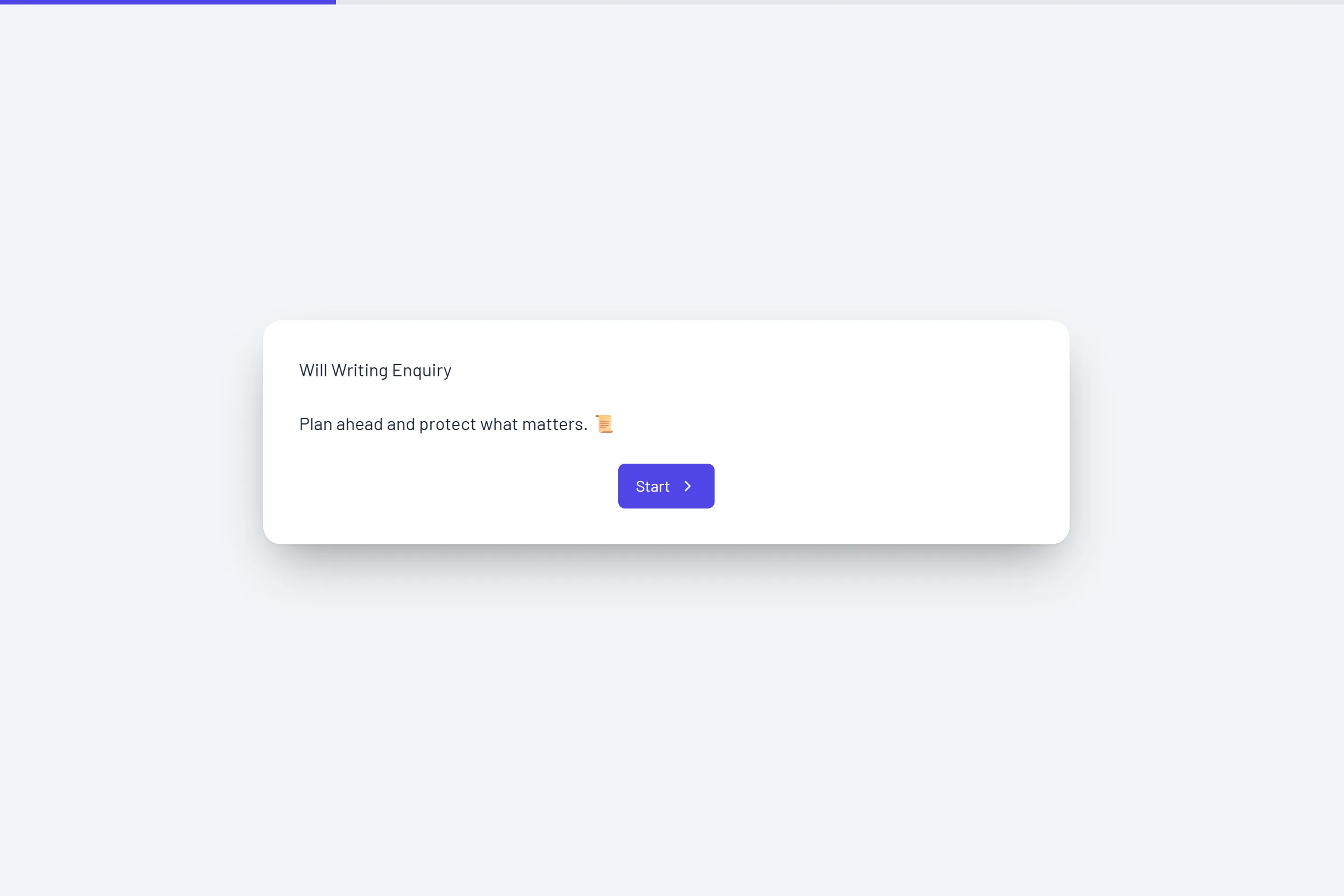 Will Writing Enquiry template preview