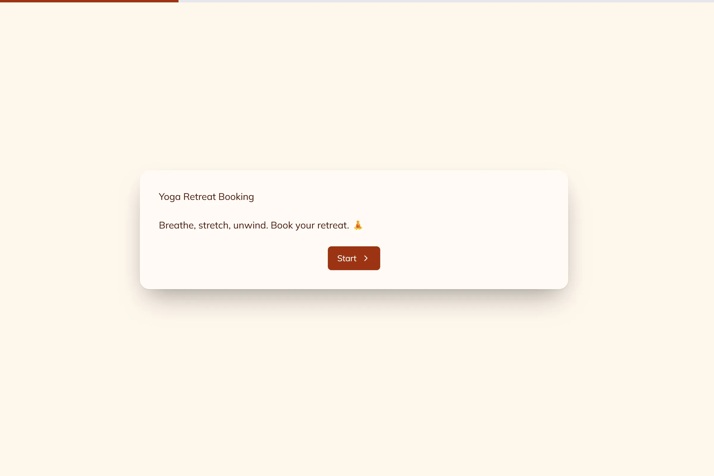 Yoga Retreat Booking template preview