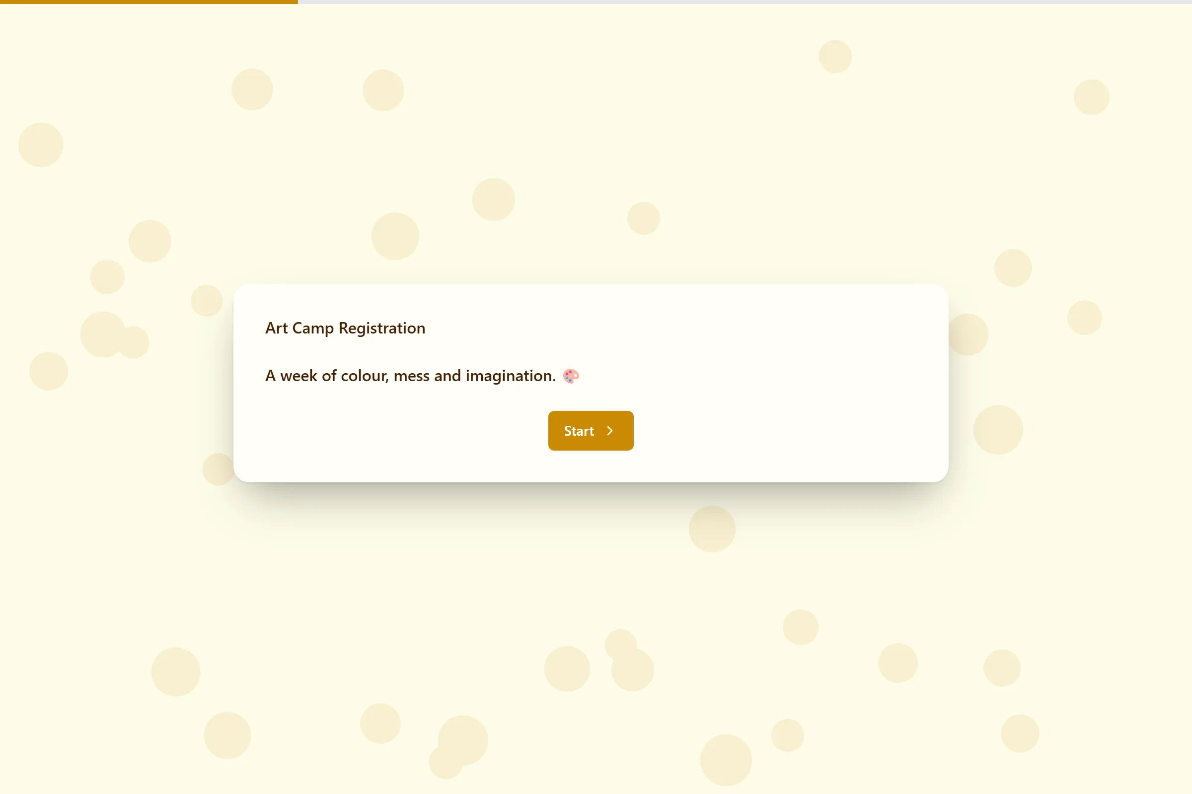 Art Camp Registration template preview