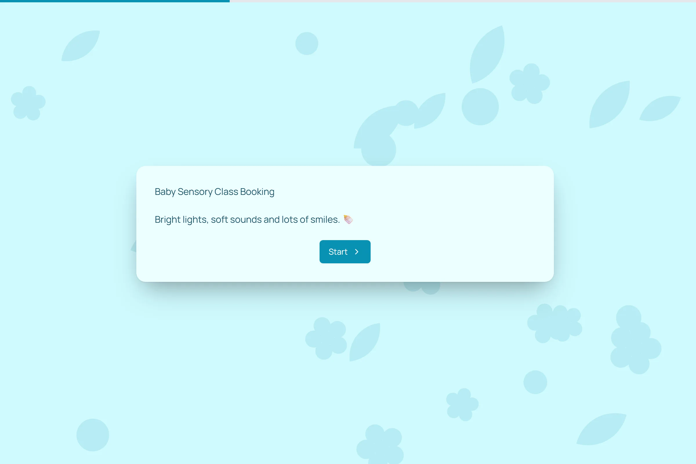 Baby Sensory Class Booking template preview