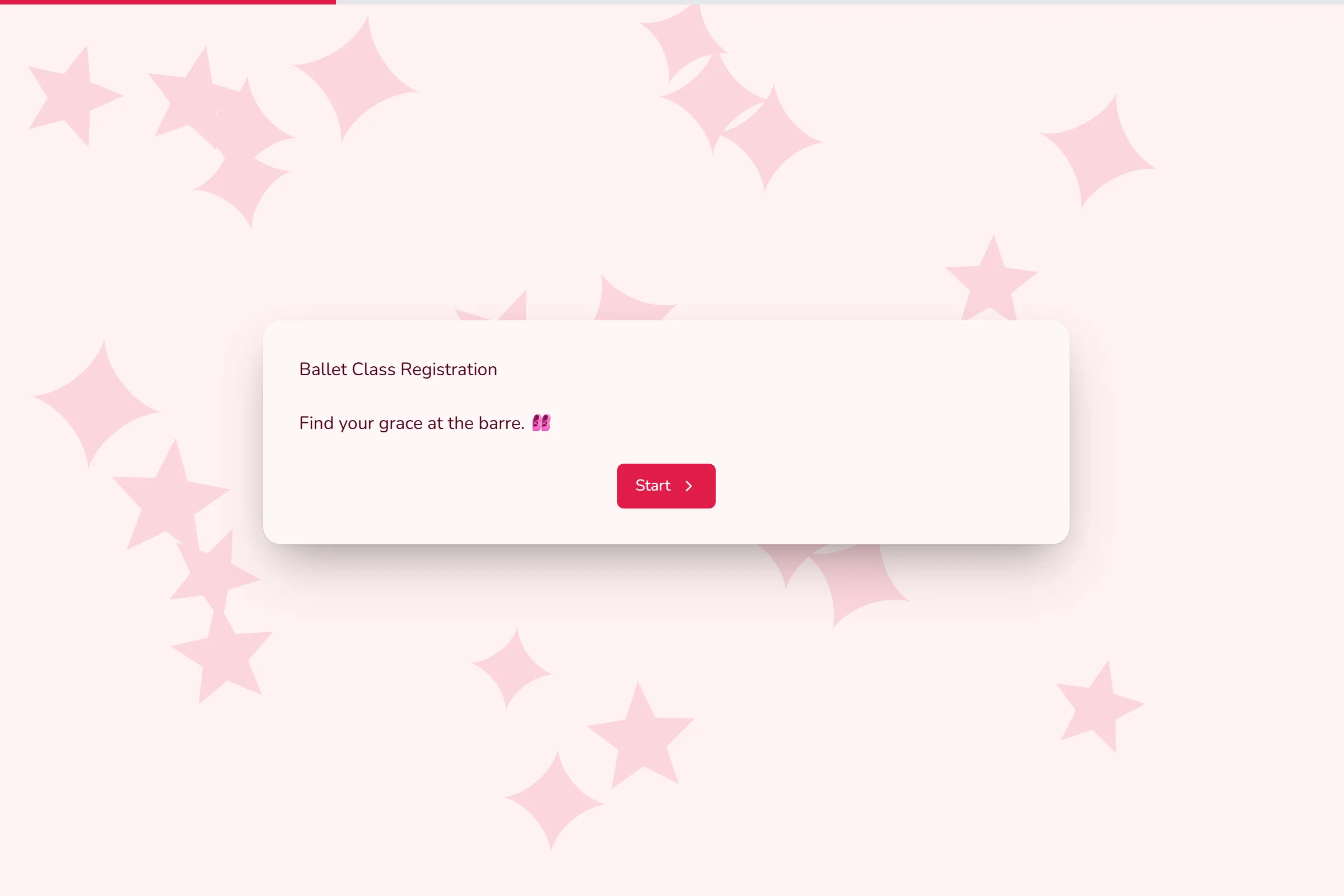 Ballet Class Registration template preview