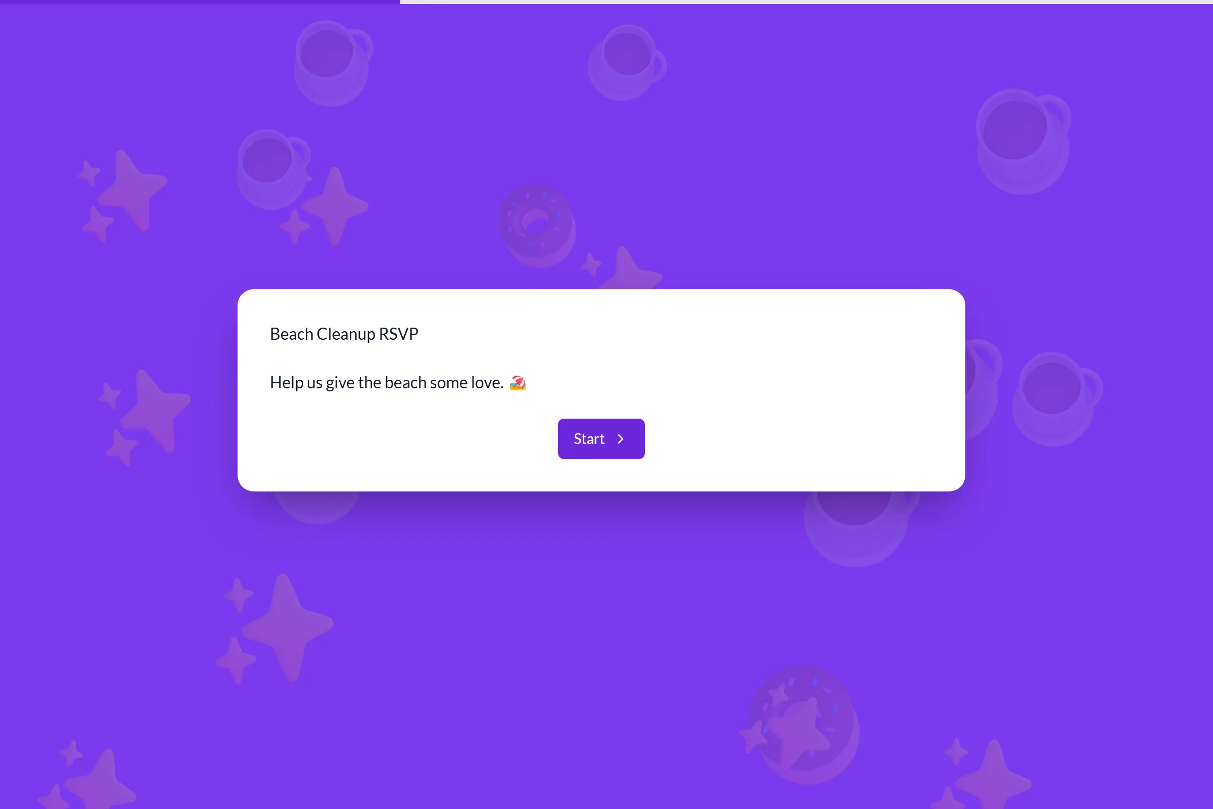 Beach Cleanup RSVP template preview