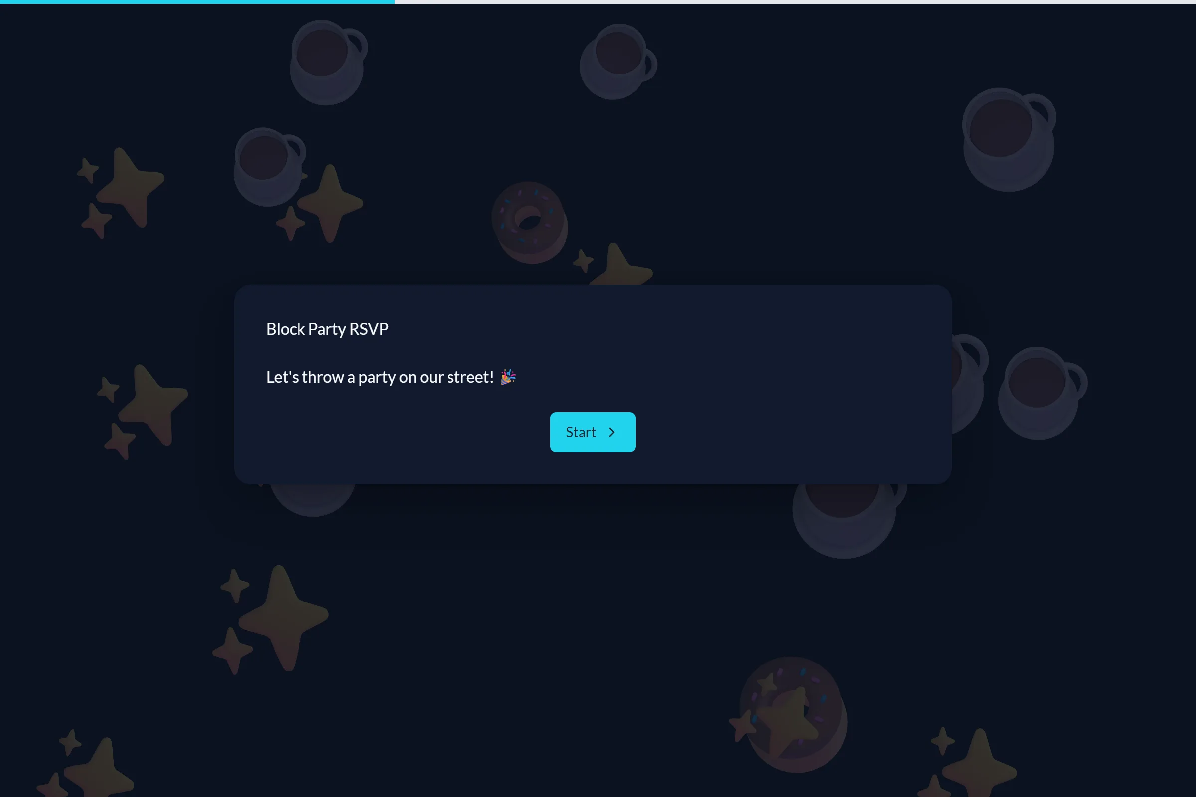Block Party RSVP template preview
