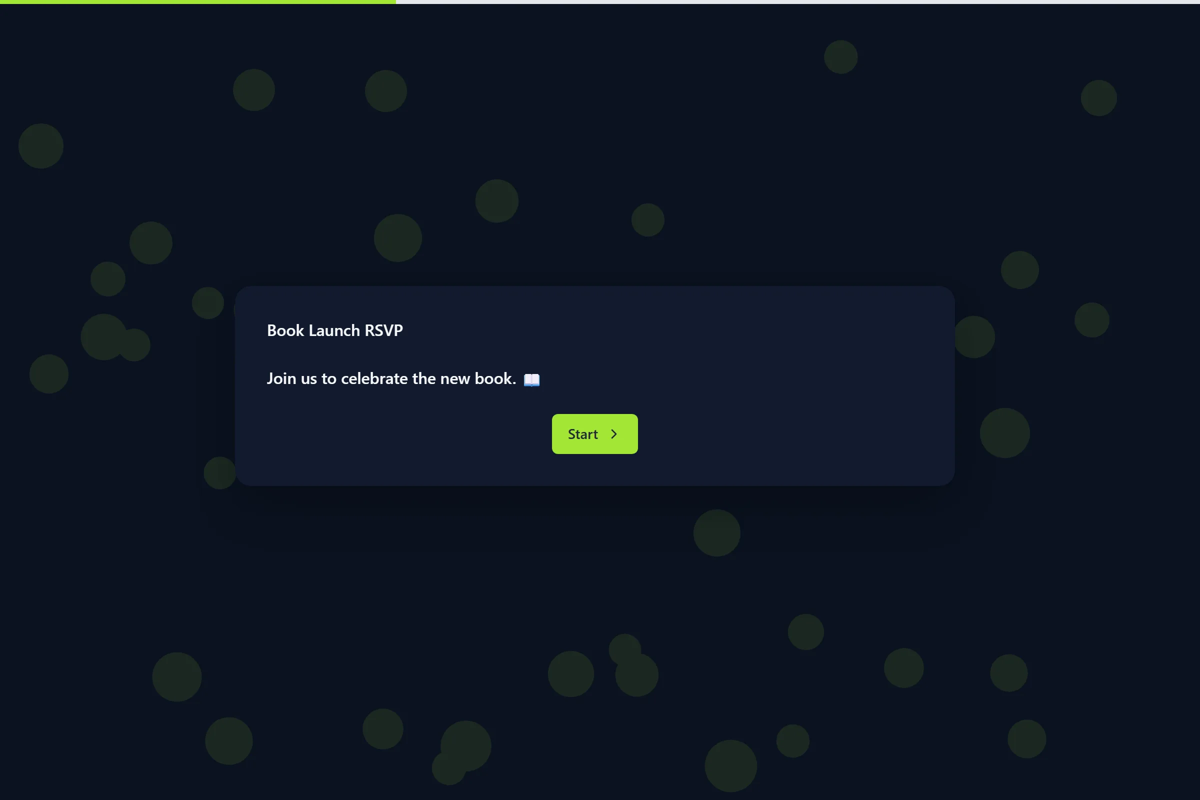 Book Launch RSVP template preview