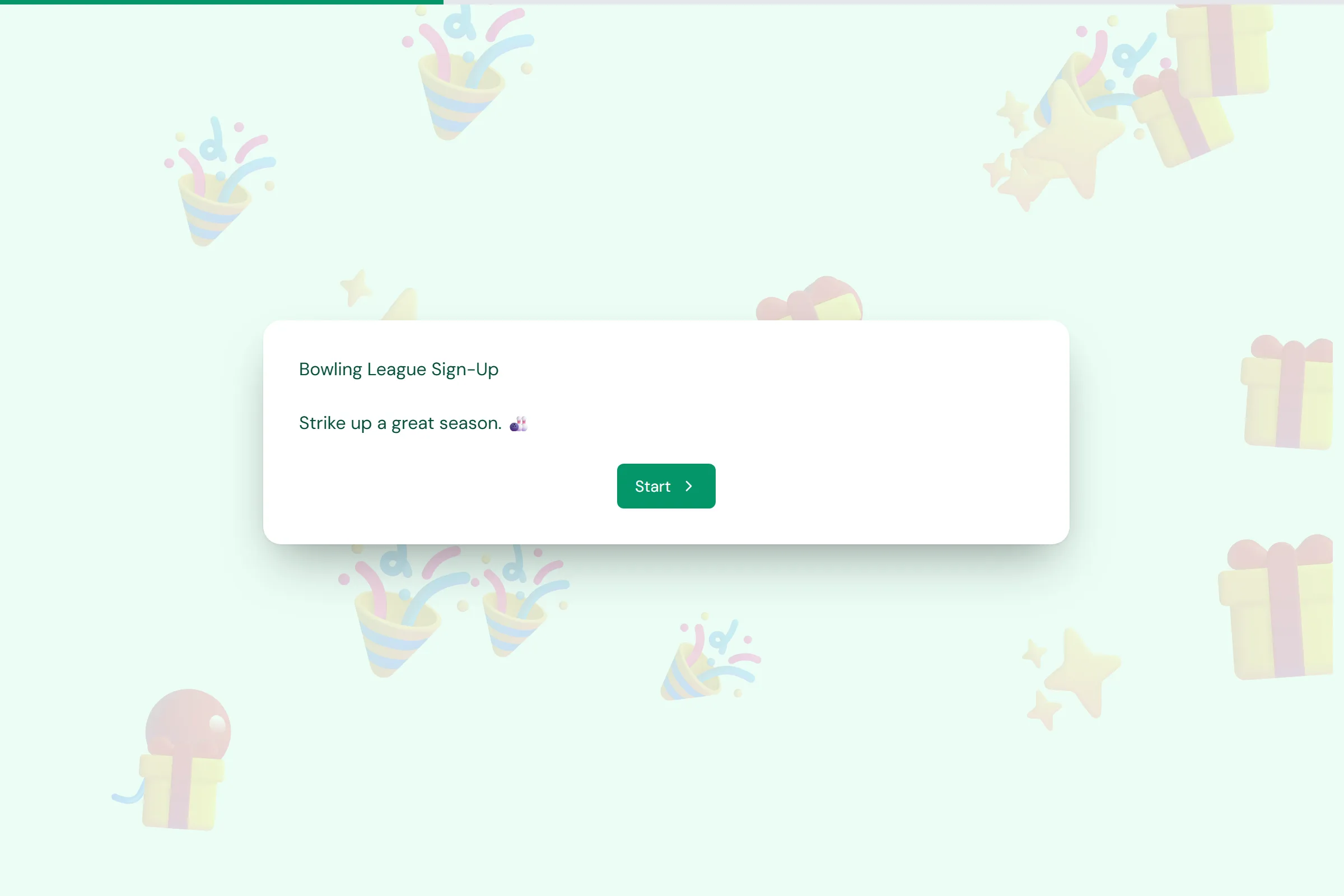 Bowling League Sign-Up template preview