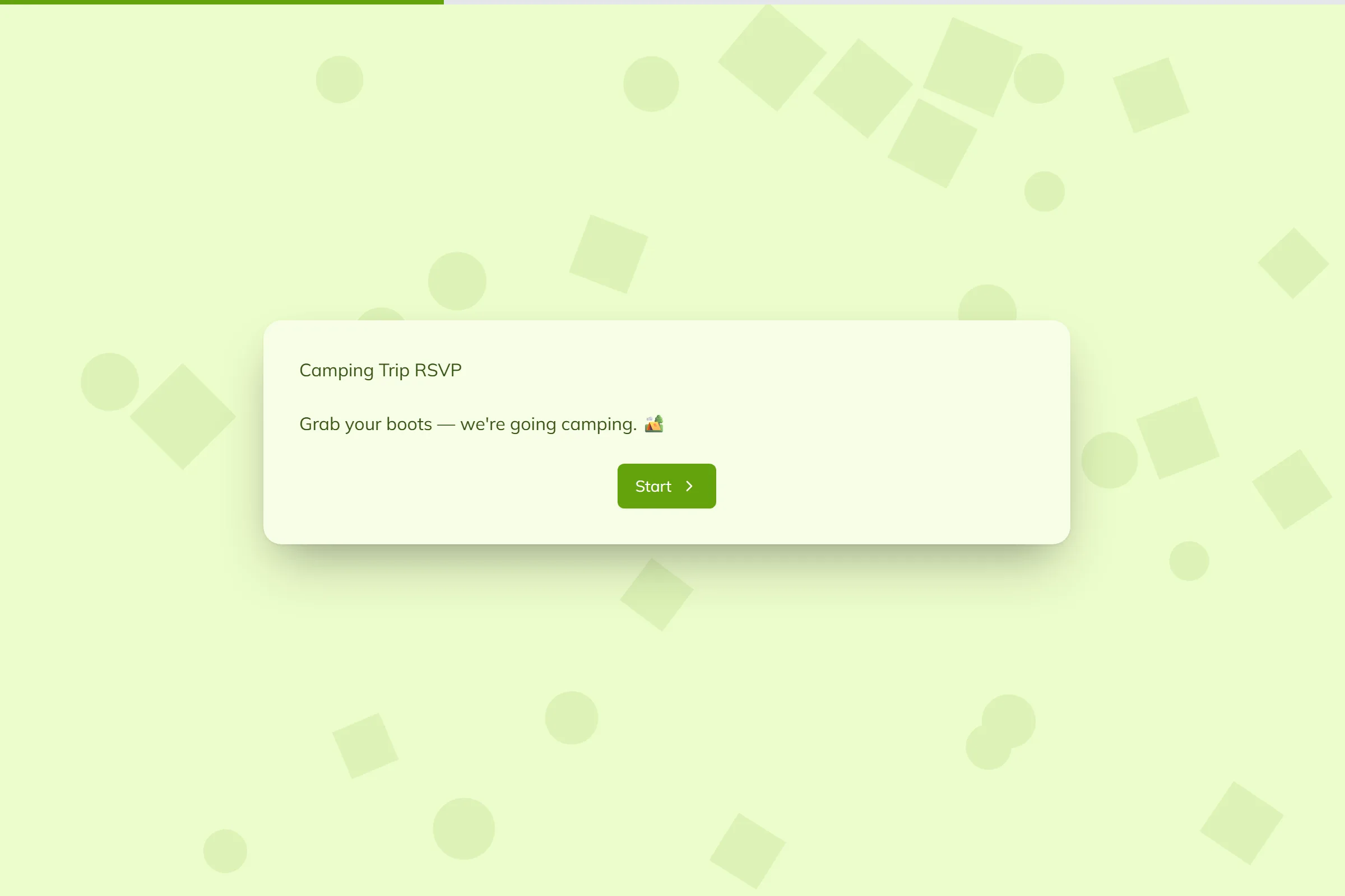 Camping Trip RSVP template preview