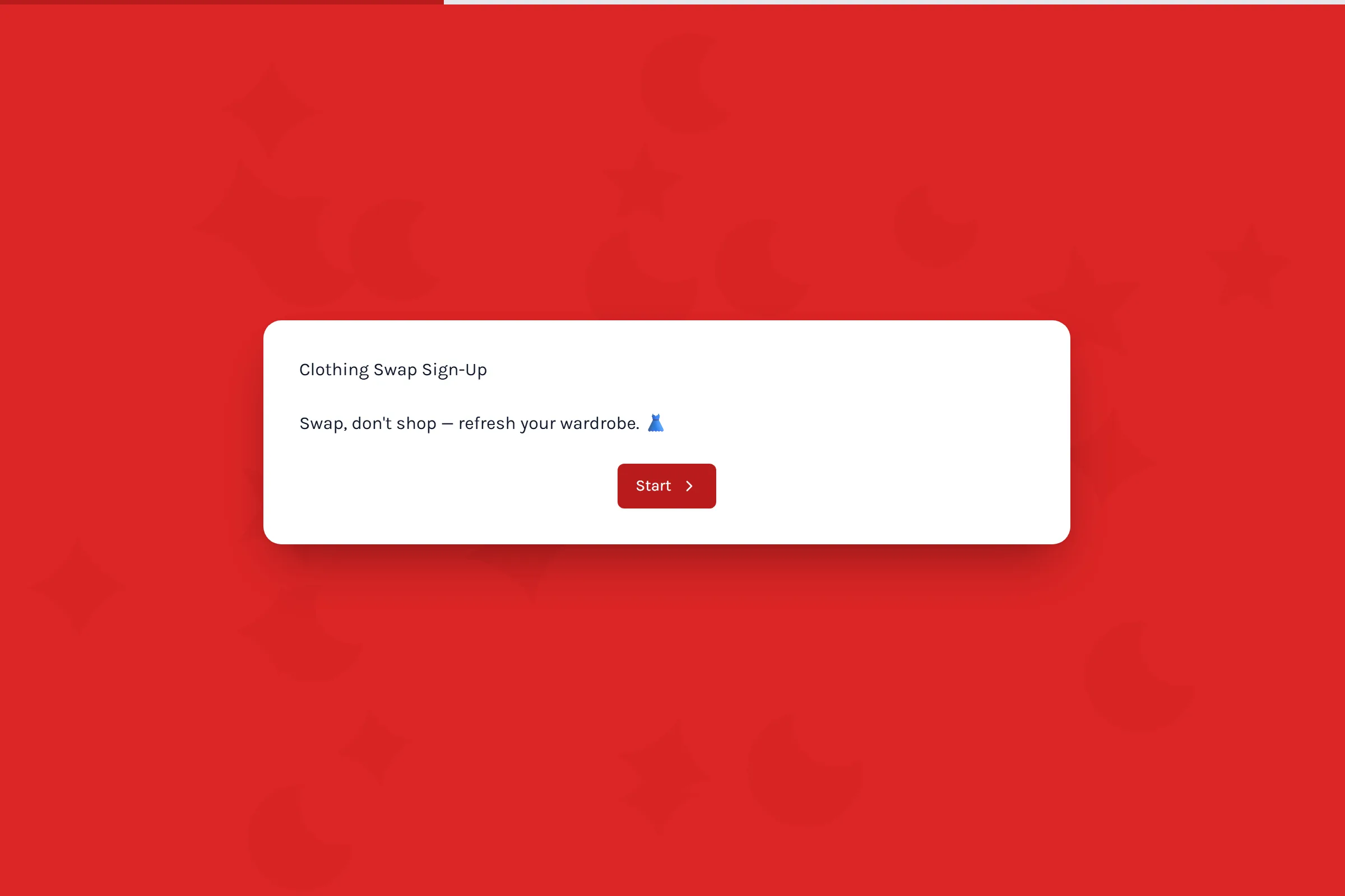 Clothing Swap Sign-Up template preview