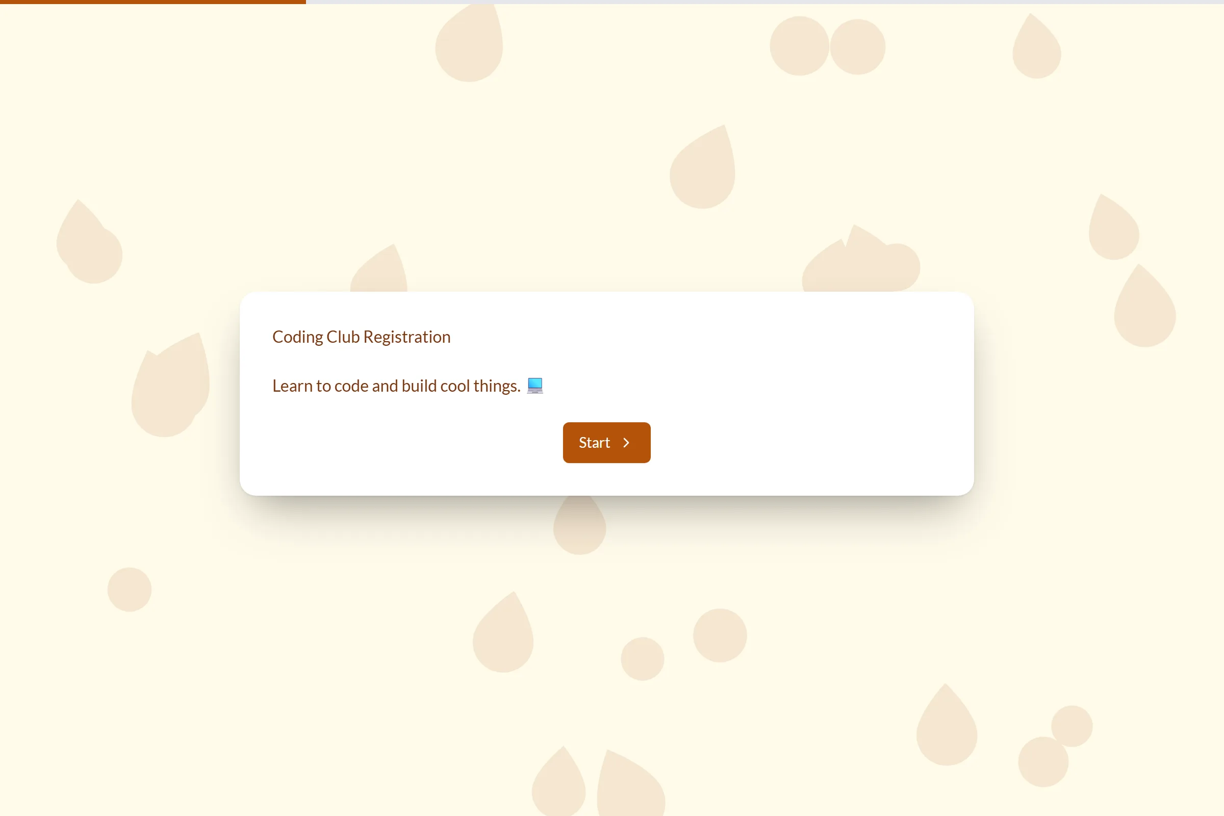 Coding Club Registration template preview