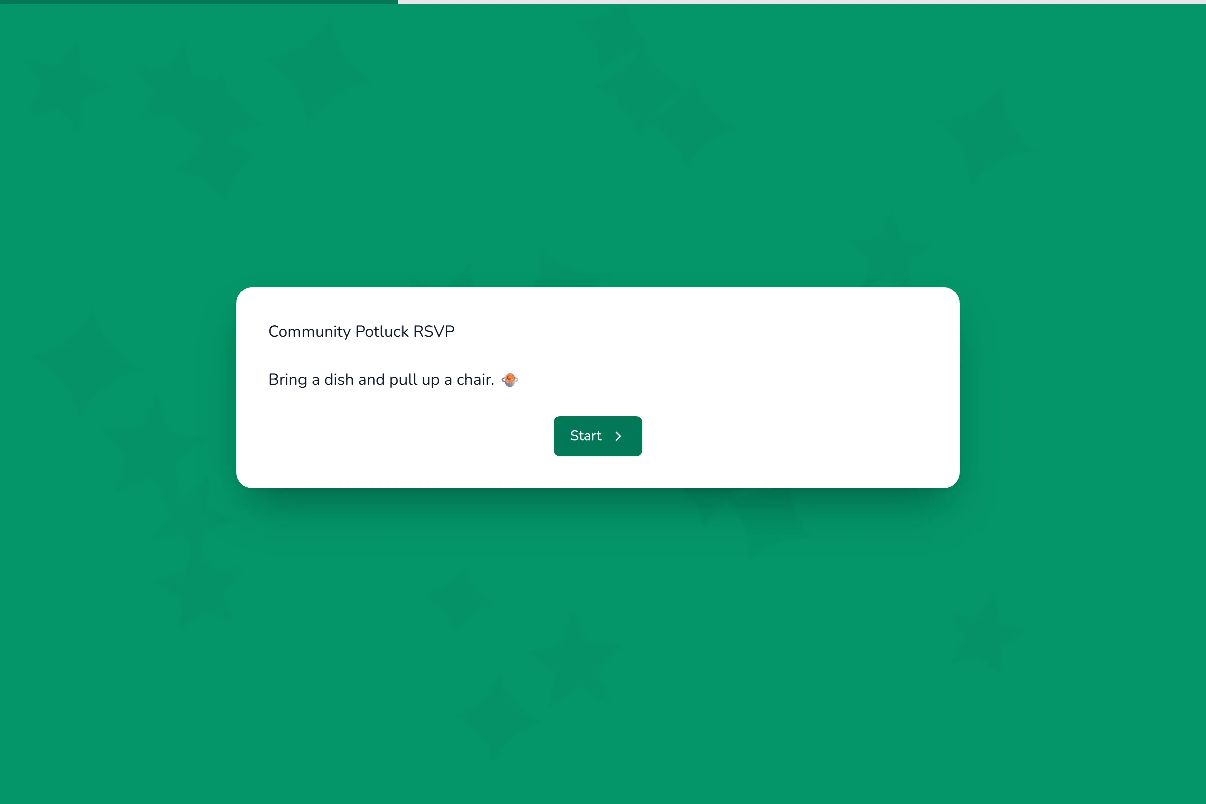 Community Potluck RSVP template preview