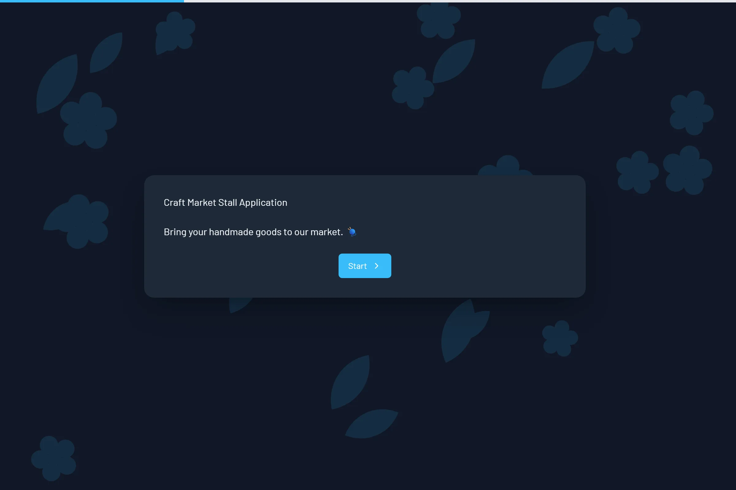 Craft Market Stall Application template preview