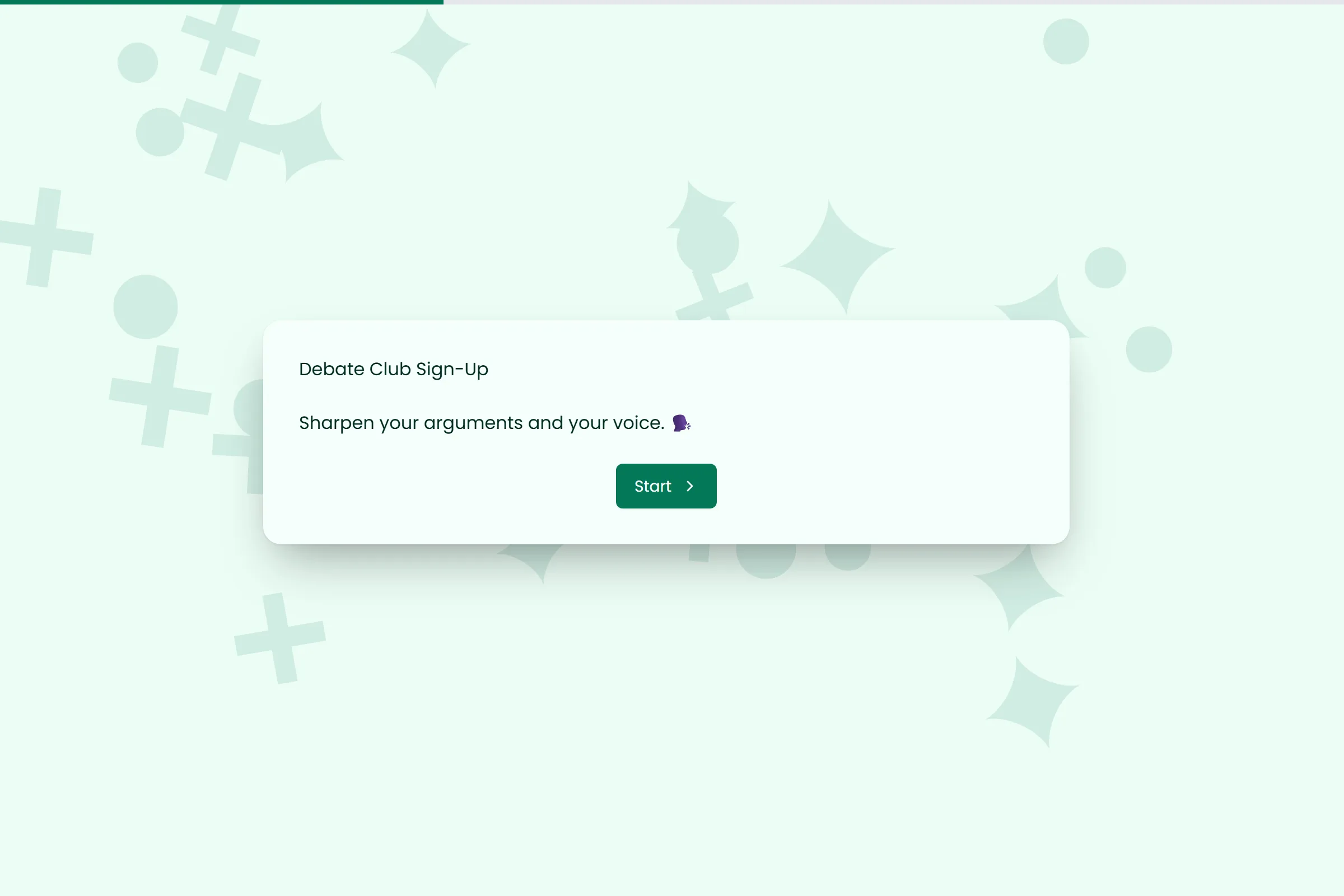 Debate Club Sign-Up template preview