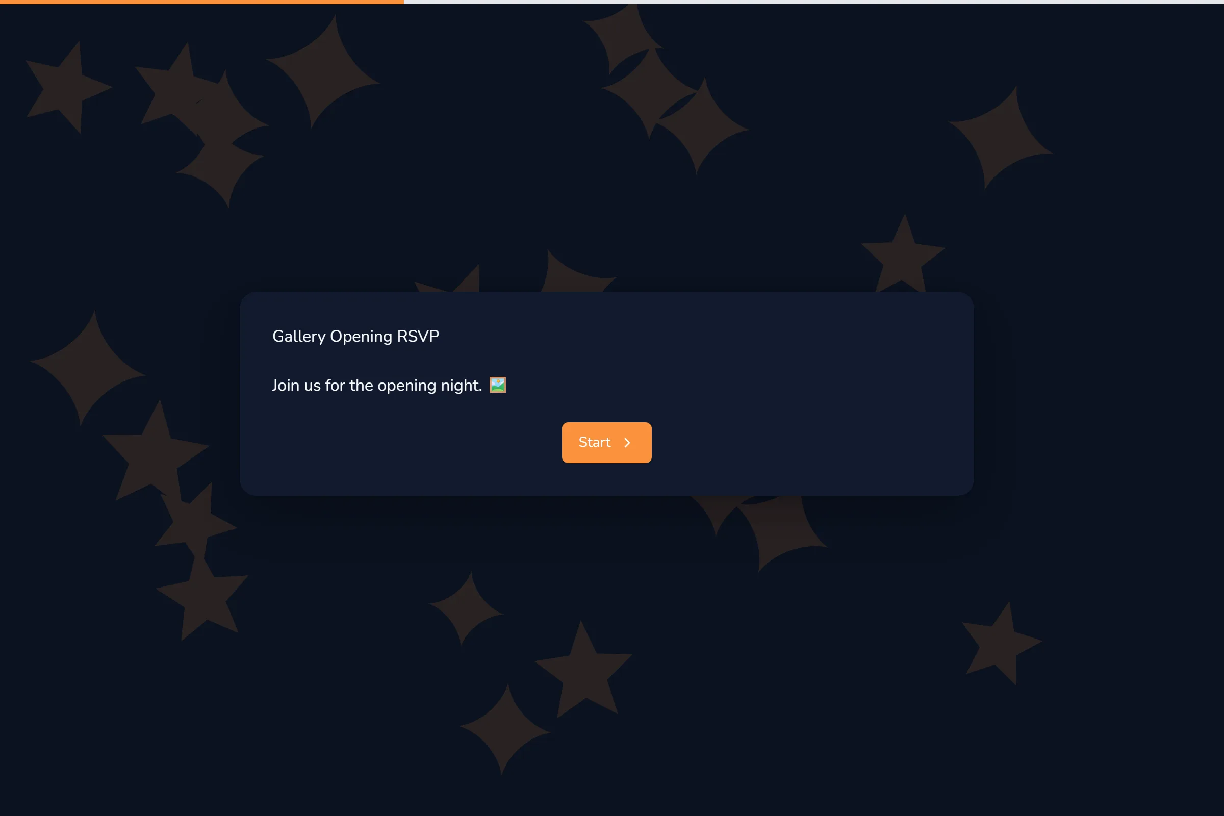 Gallery Opening RSVP template preview
