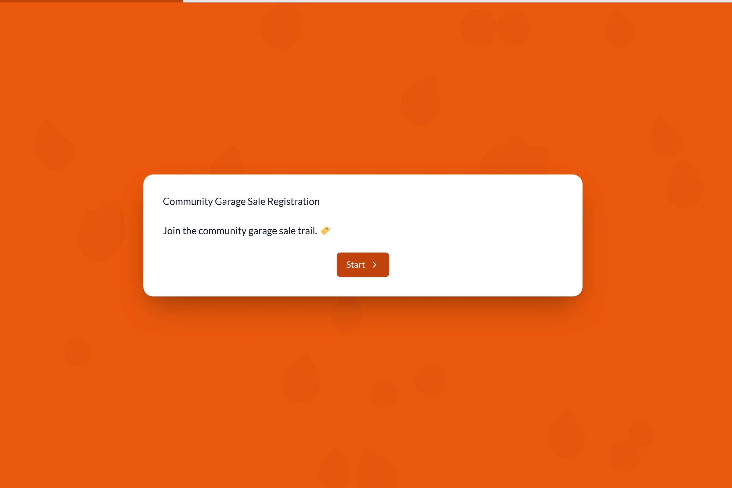 Community Garage Sale Registration template preview