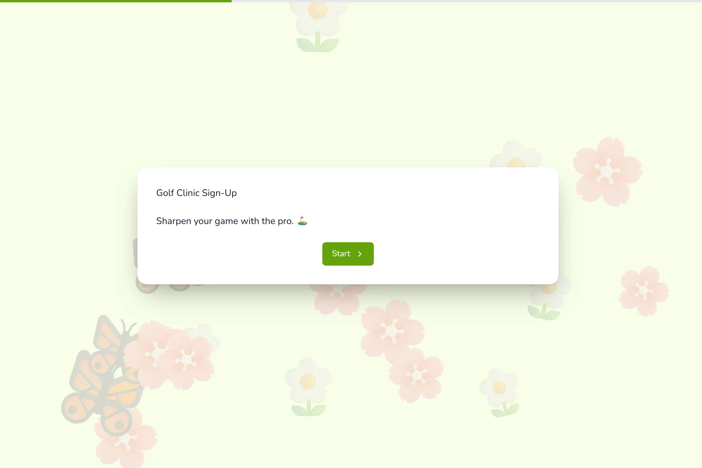 Golf Clinic Sign-Up template preview