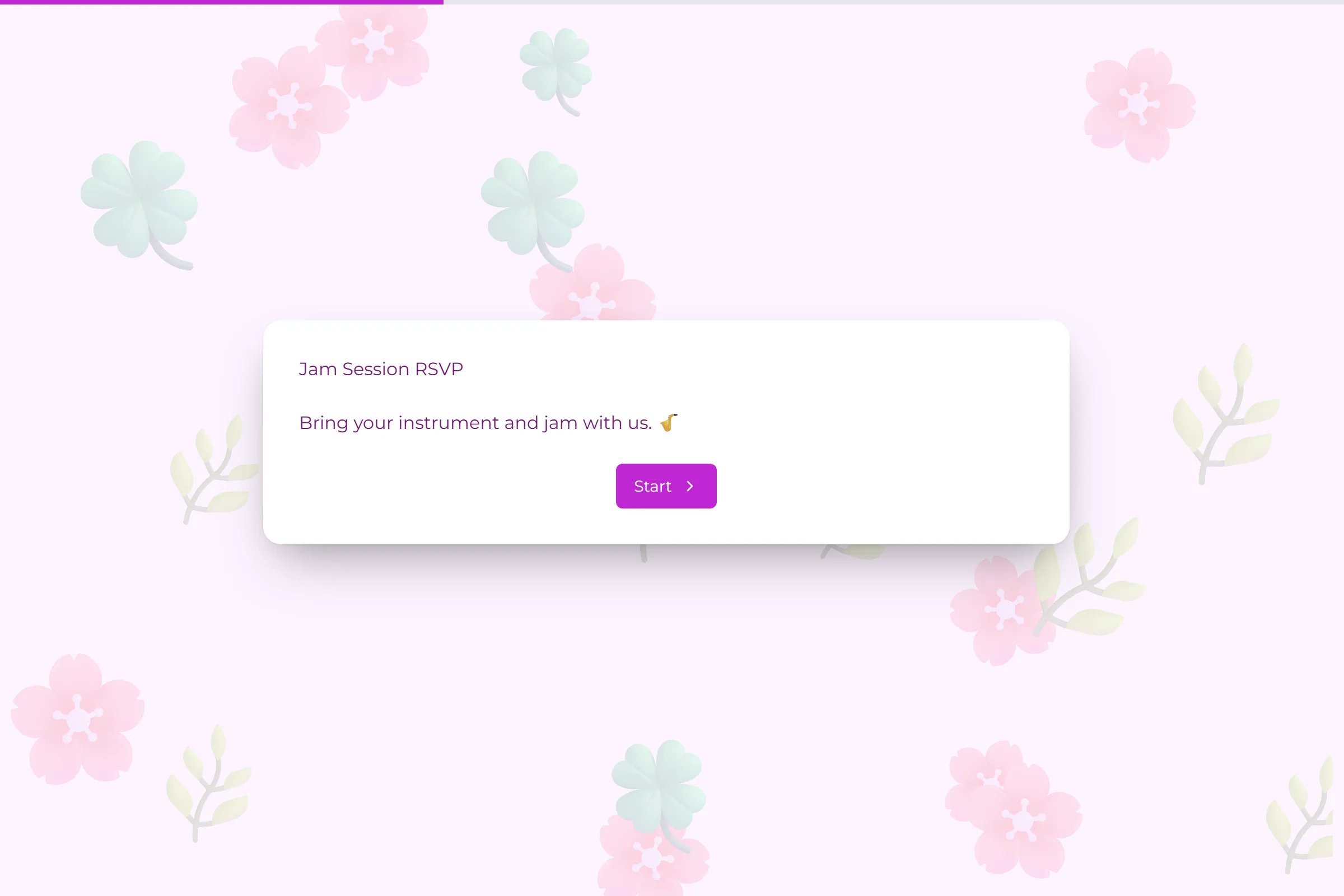 Jam Session RSVP template preview