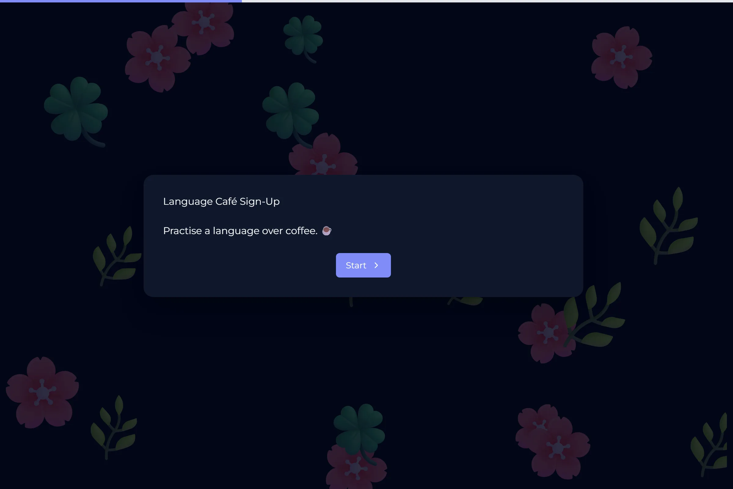 Language Café Sign-Up template preview