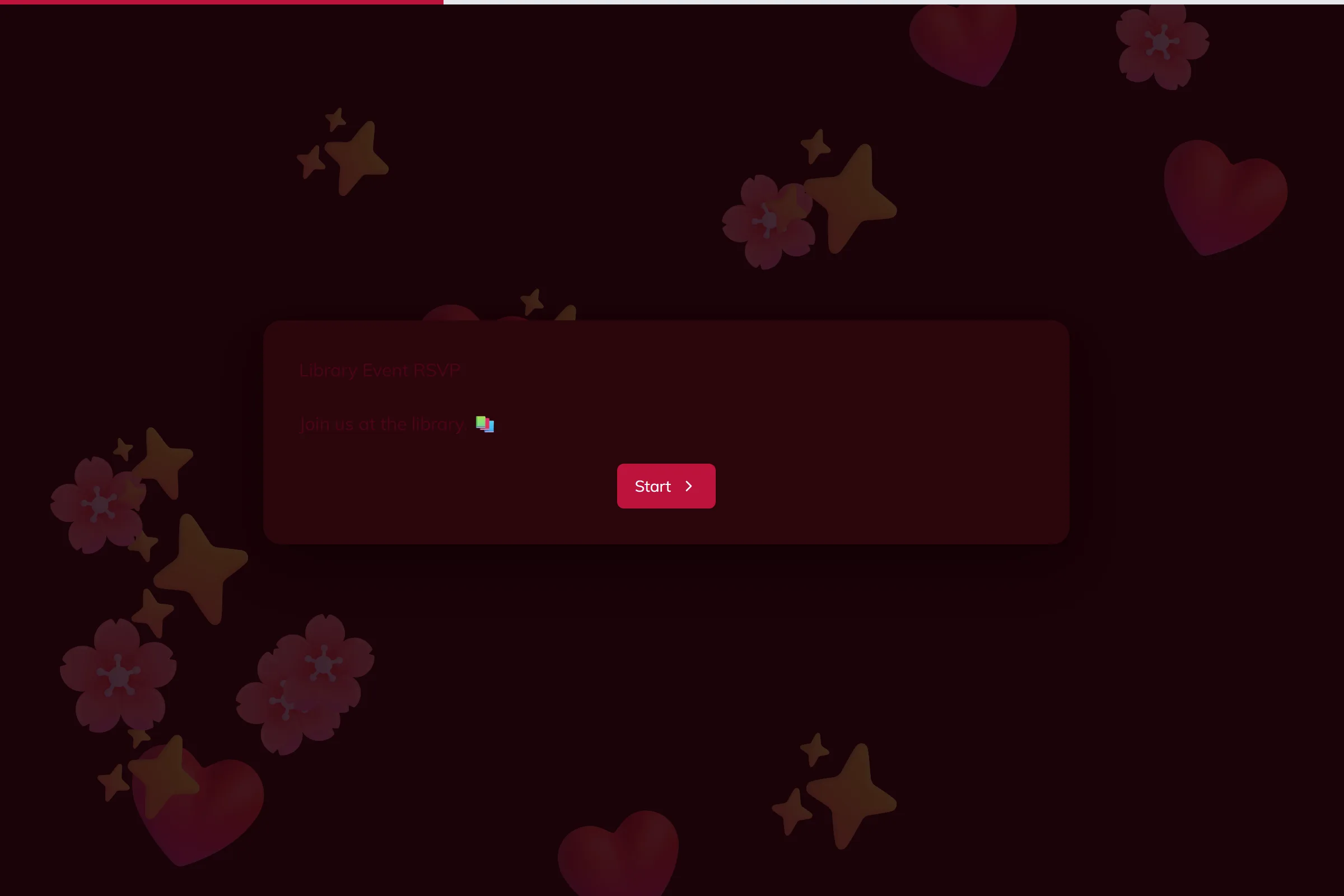 Library Event RSVP template preview
