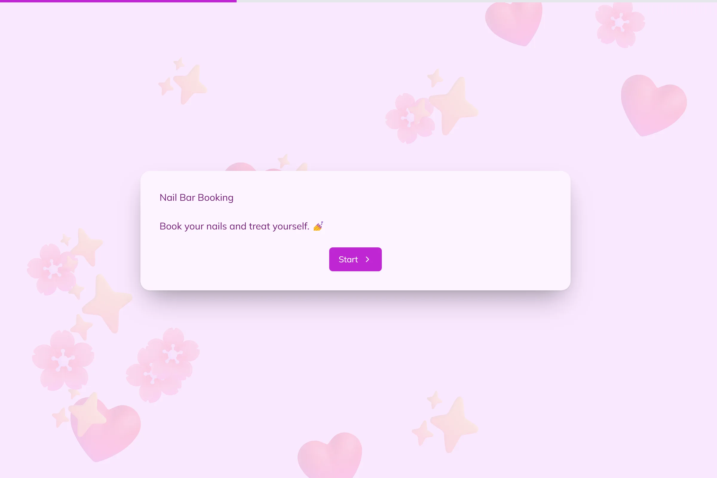 Nail Bar Booking template preview
