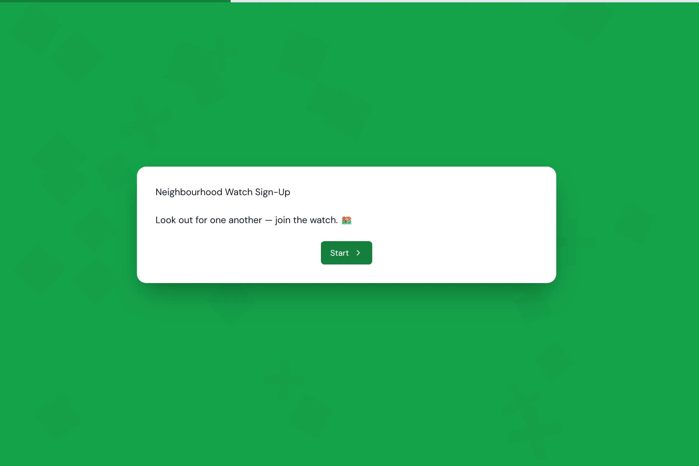 Neighbourhood Watch Sign-Up template preview