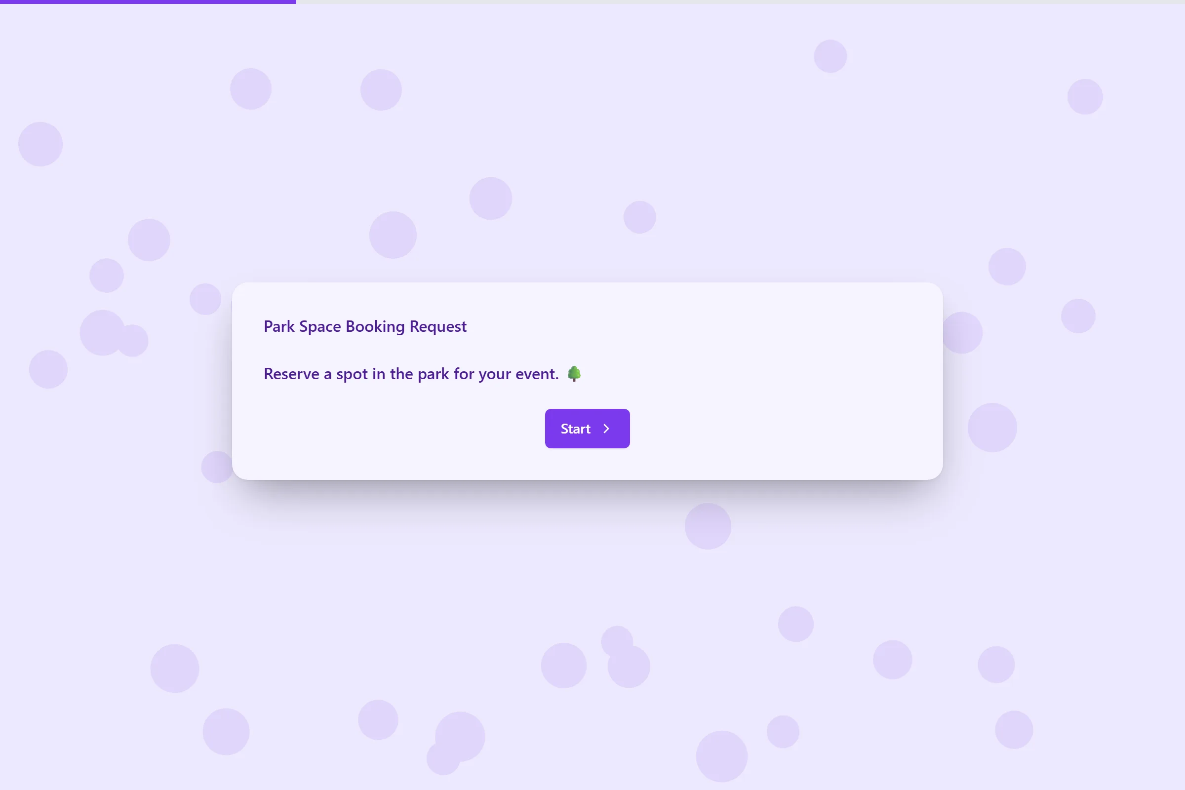 Park Space Booking Request template preview