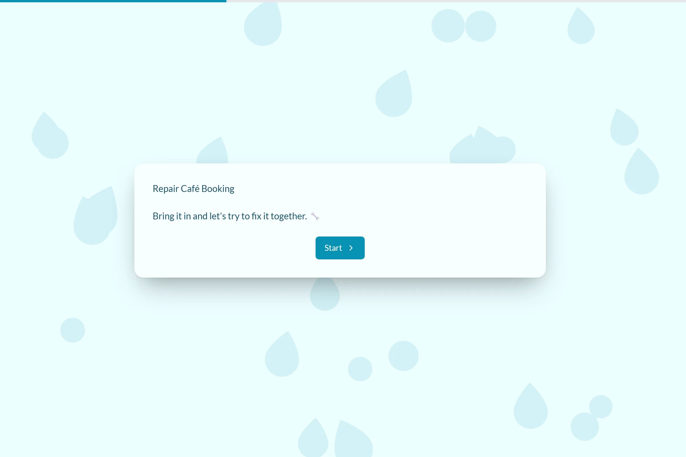 Repair Café Booking template preview