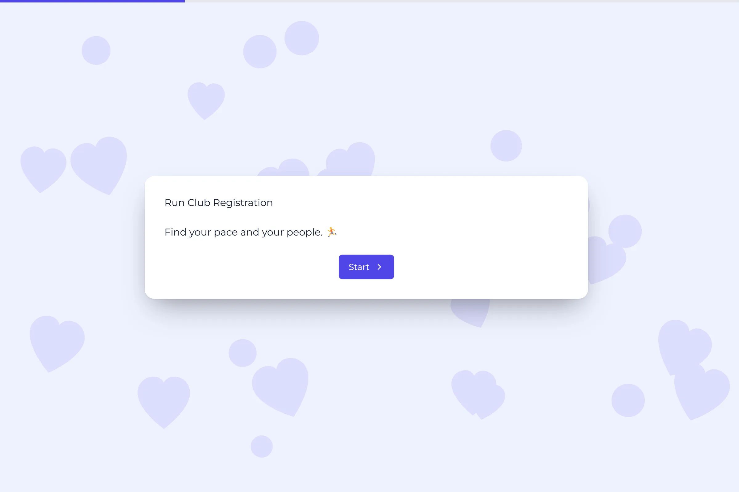 Run Club Registration template preview