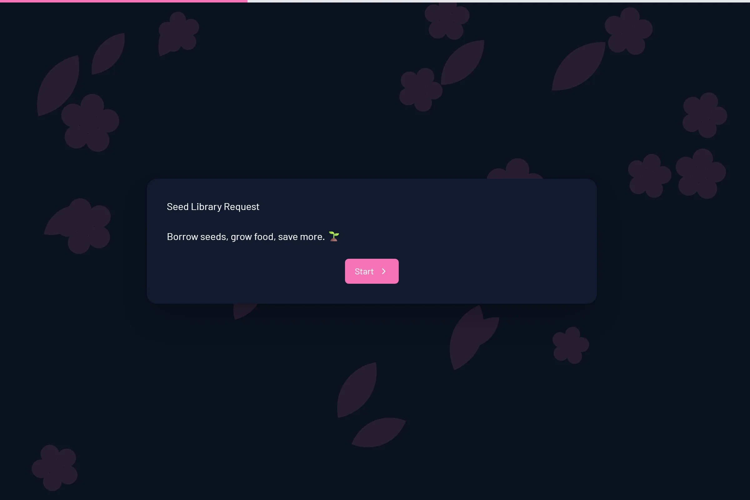 Seed Library Request template preview