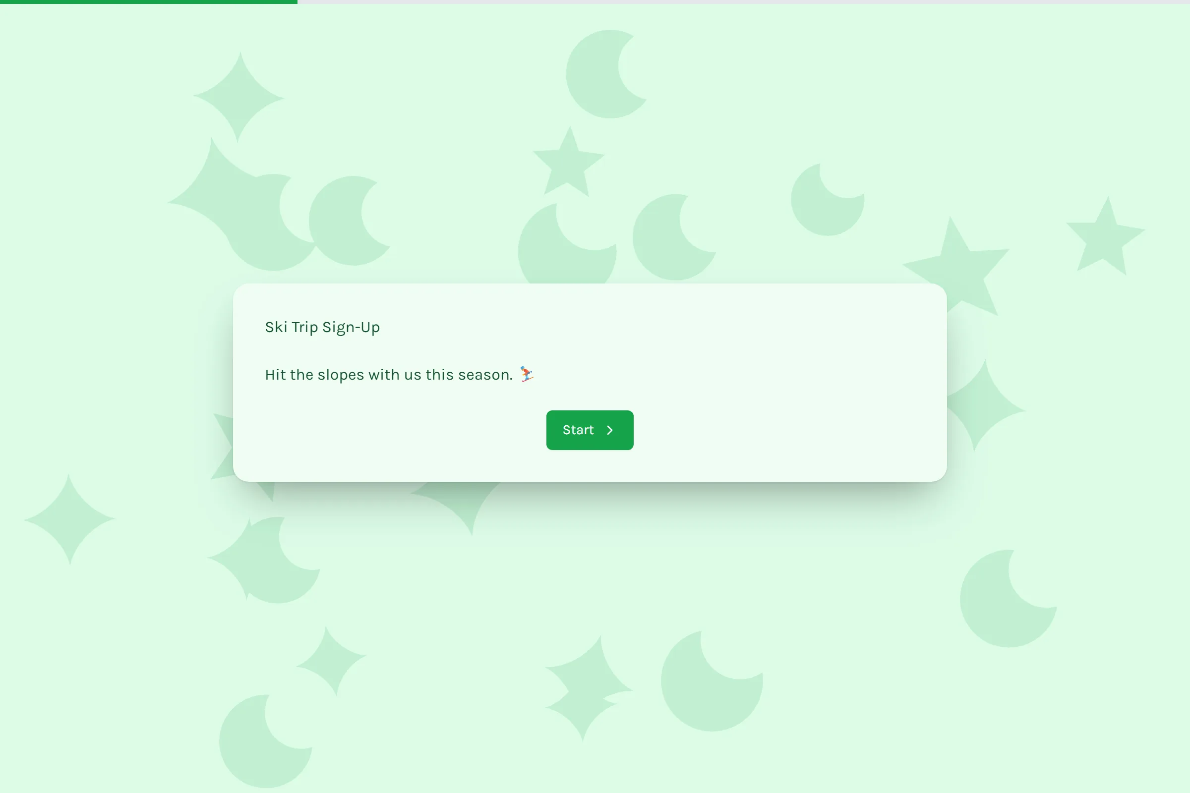 Ski Trip Sign-Up template preview