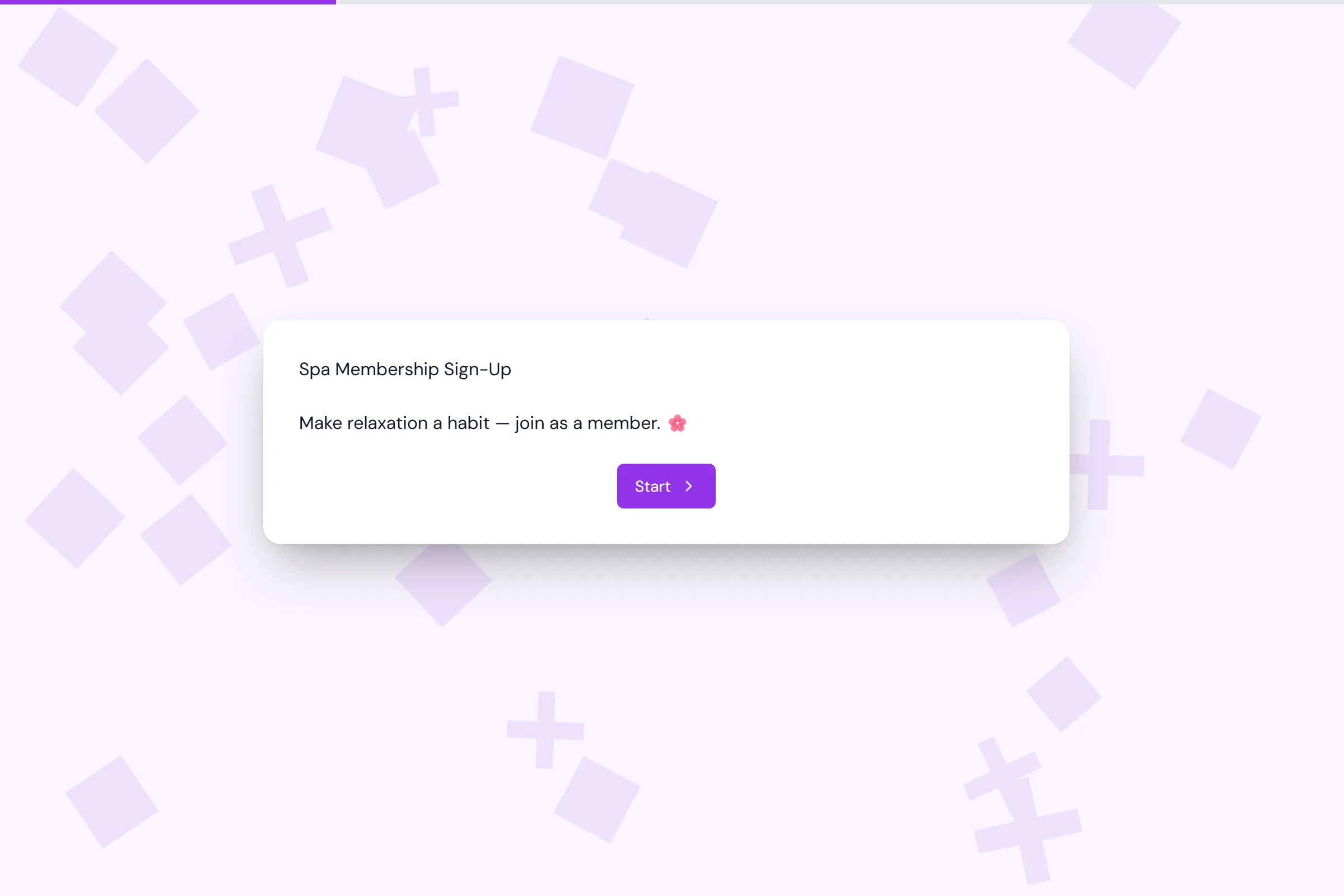 Spa Membership Sign-Up template preview
