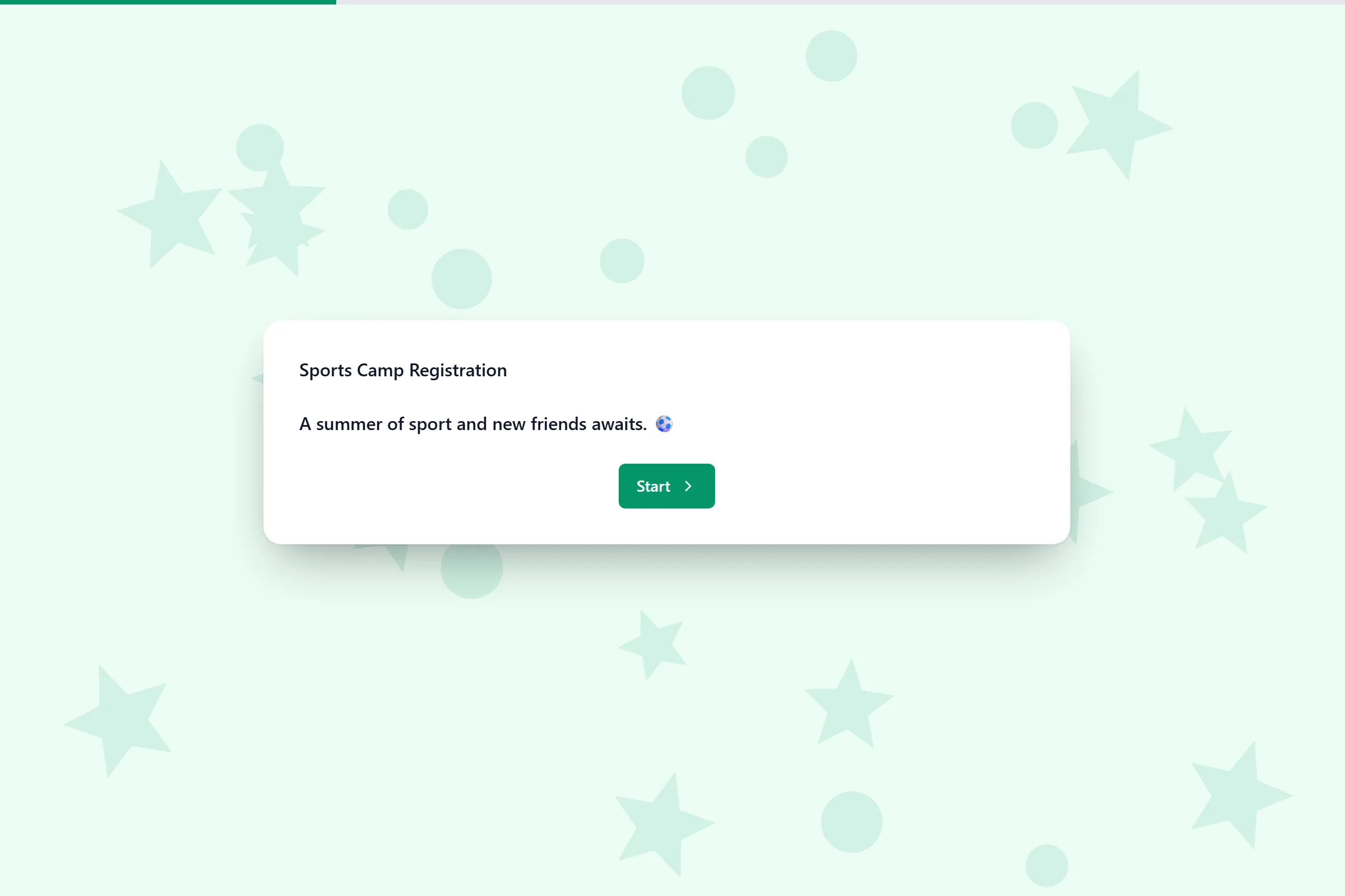 Sports Camp Registration template preview