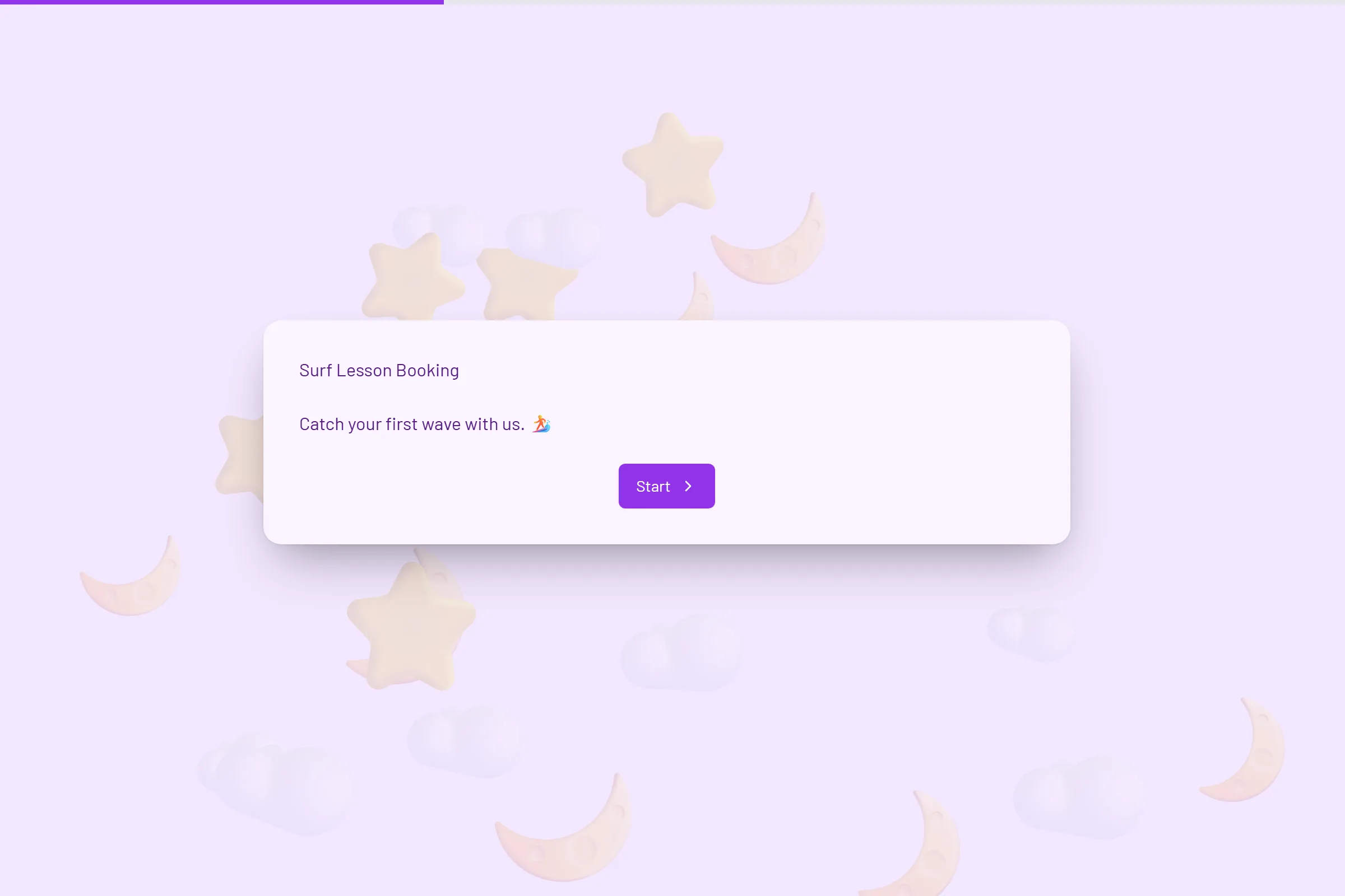 Surf Lesson Booking template preview