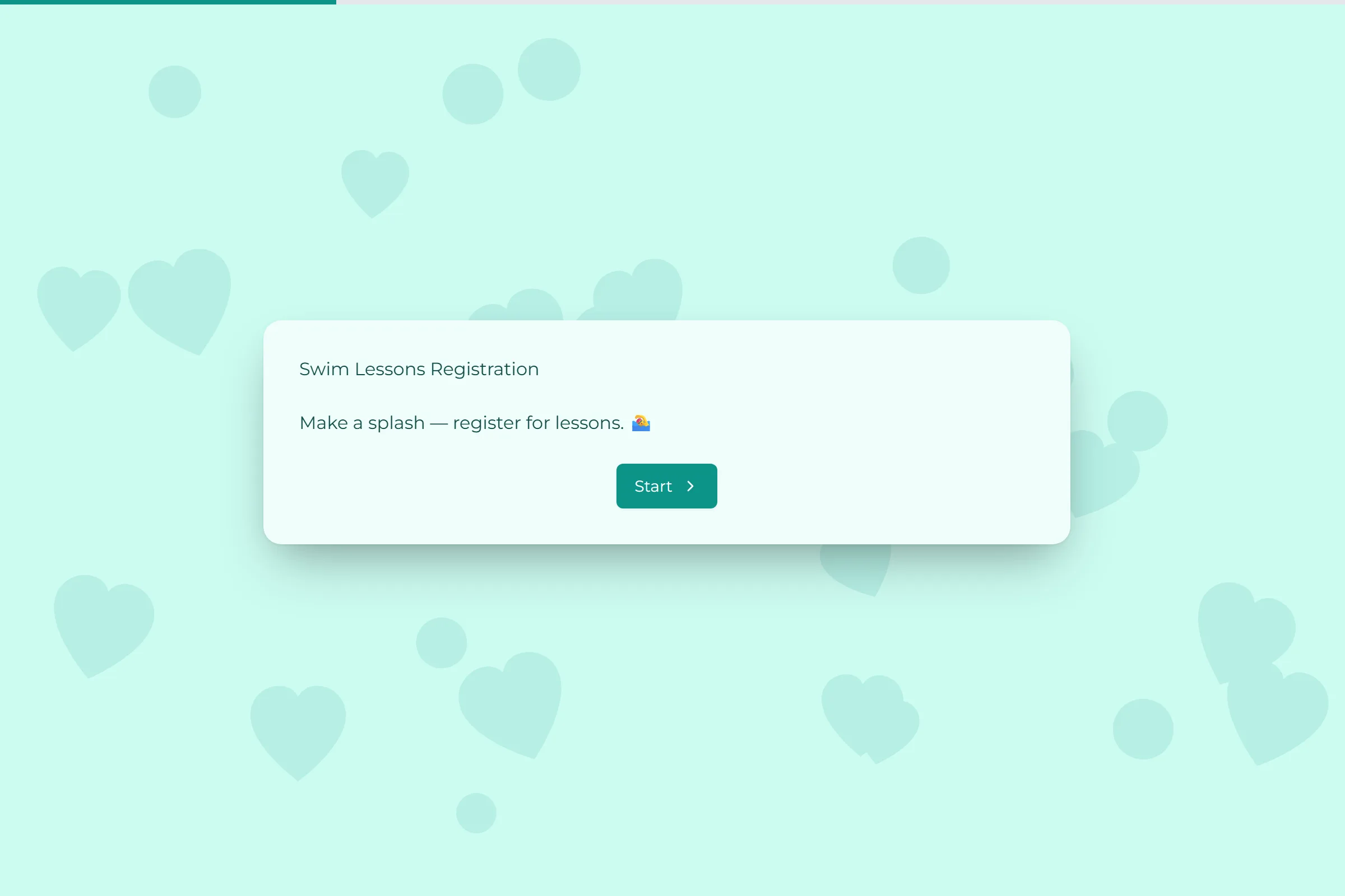 Swim Lessons Registration template preview