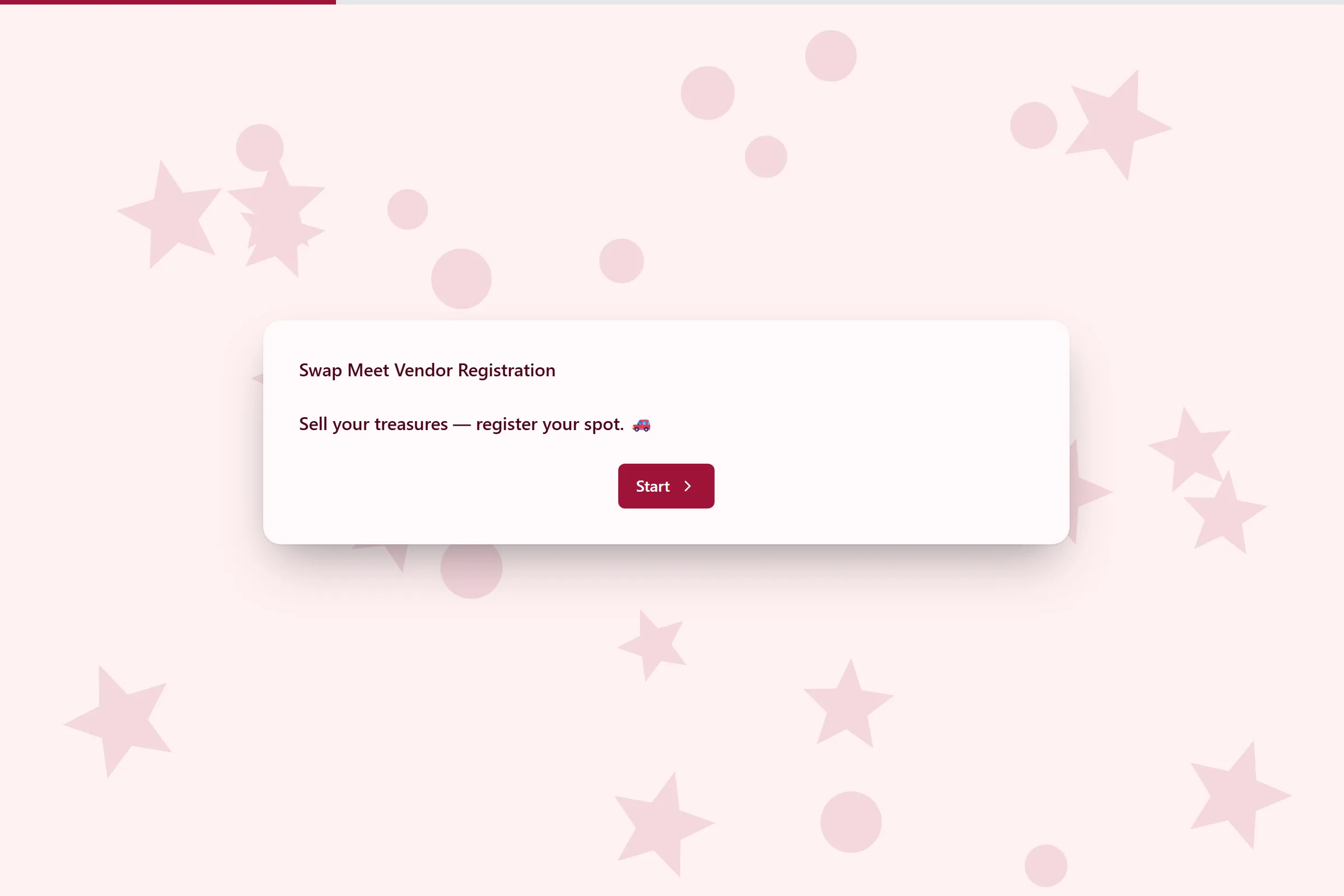Swap Meet Vendor Registration template preview