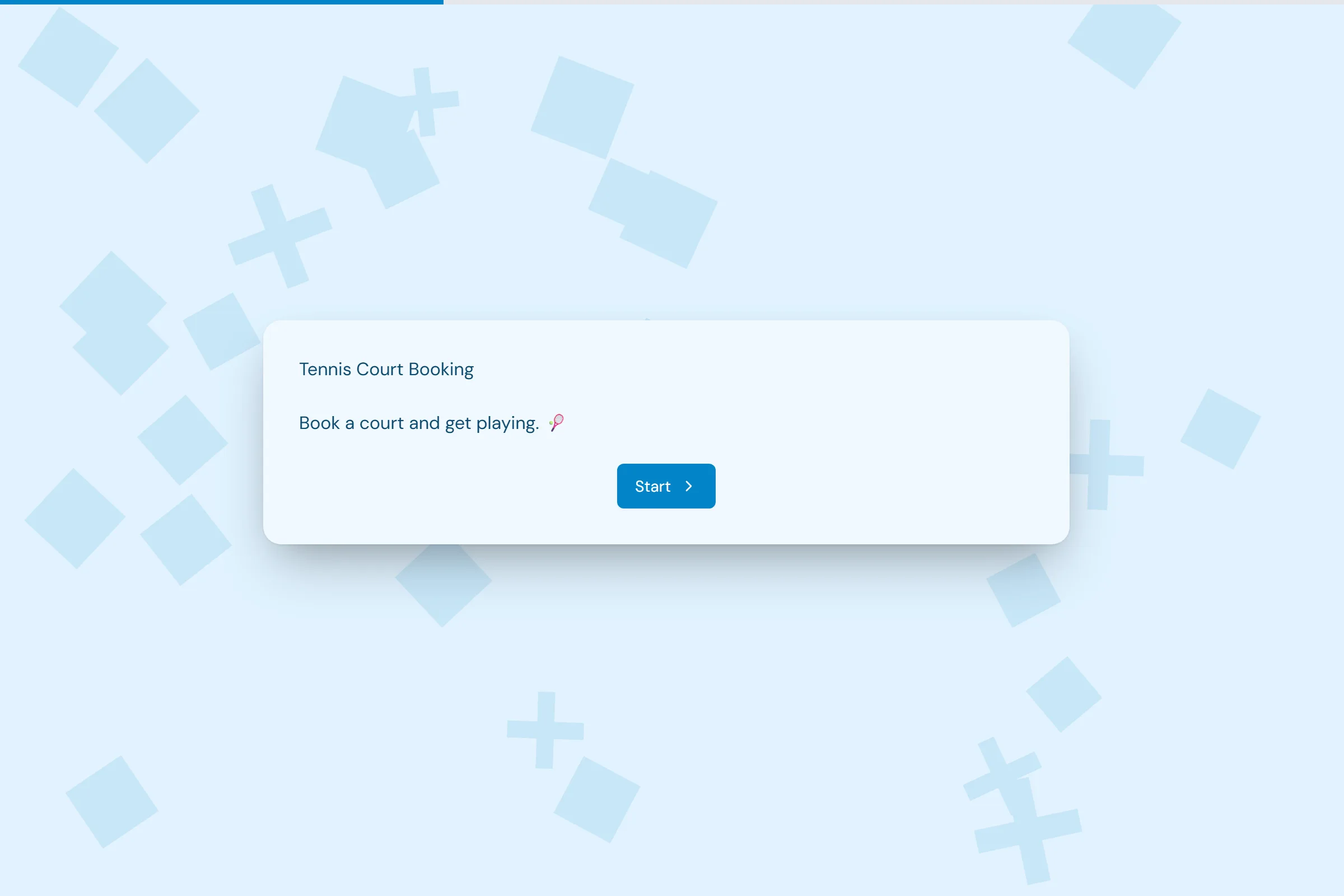 Tennis Court Booking template preview