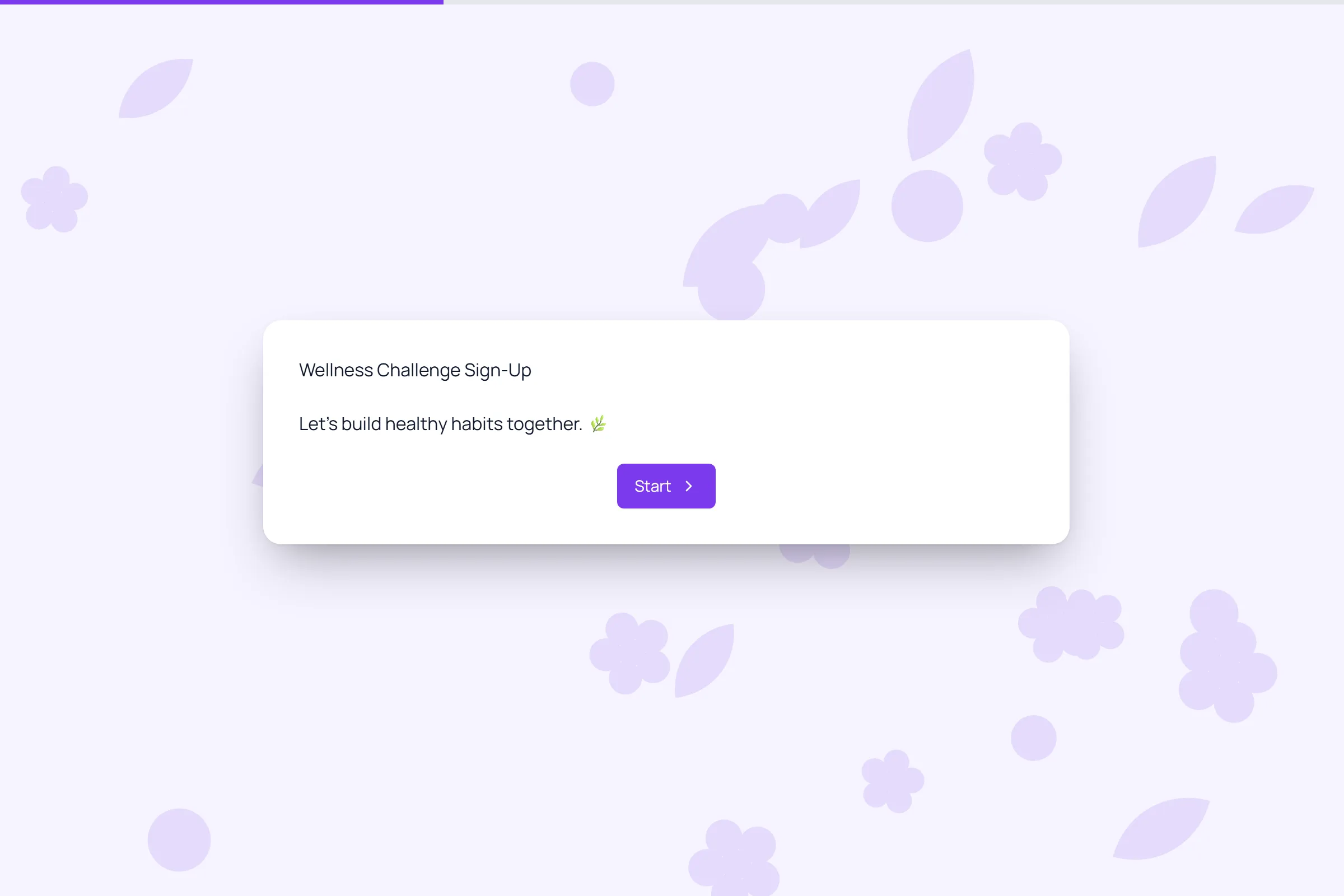 Wellness Challenge Sign-Up template preview
