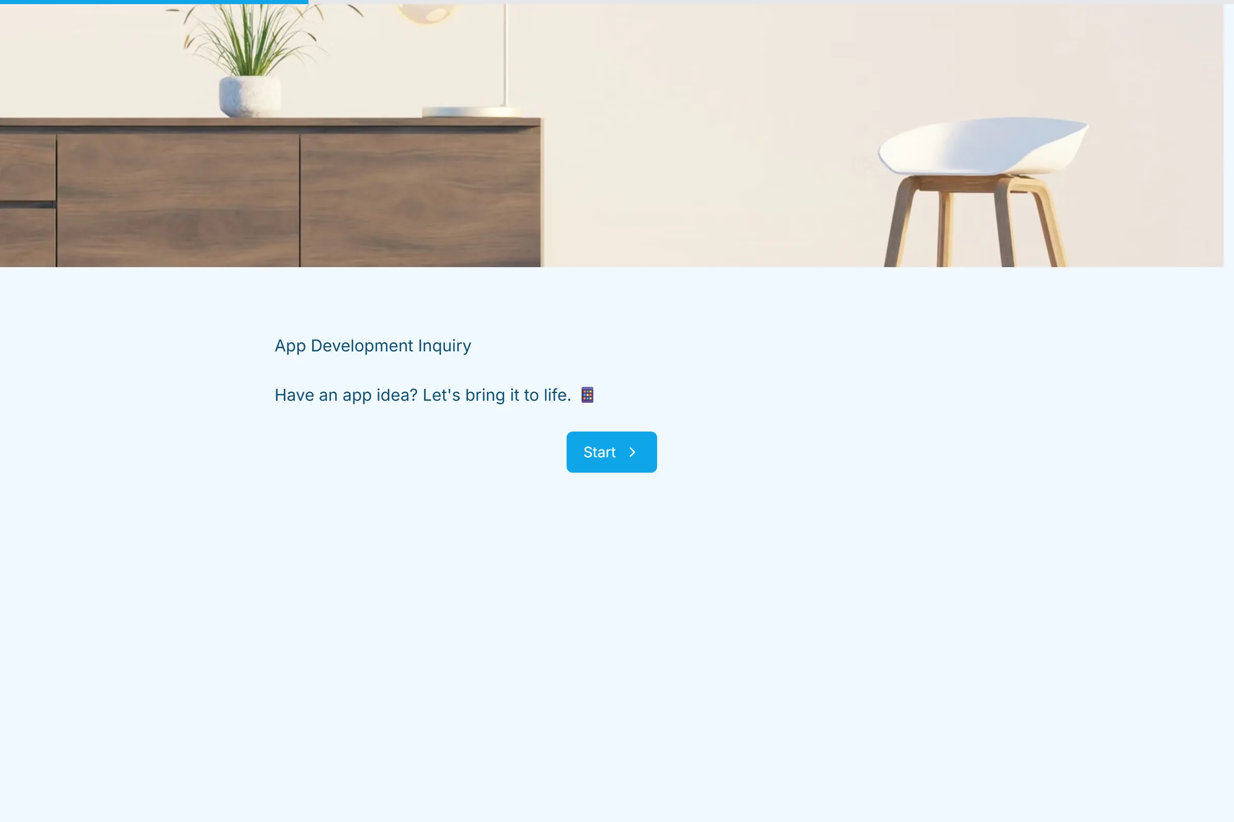 App Development Inquiry template preview