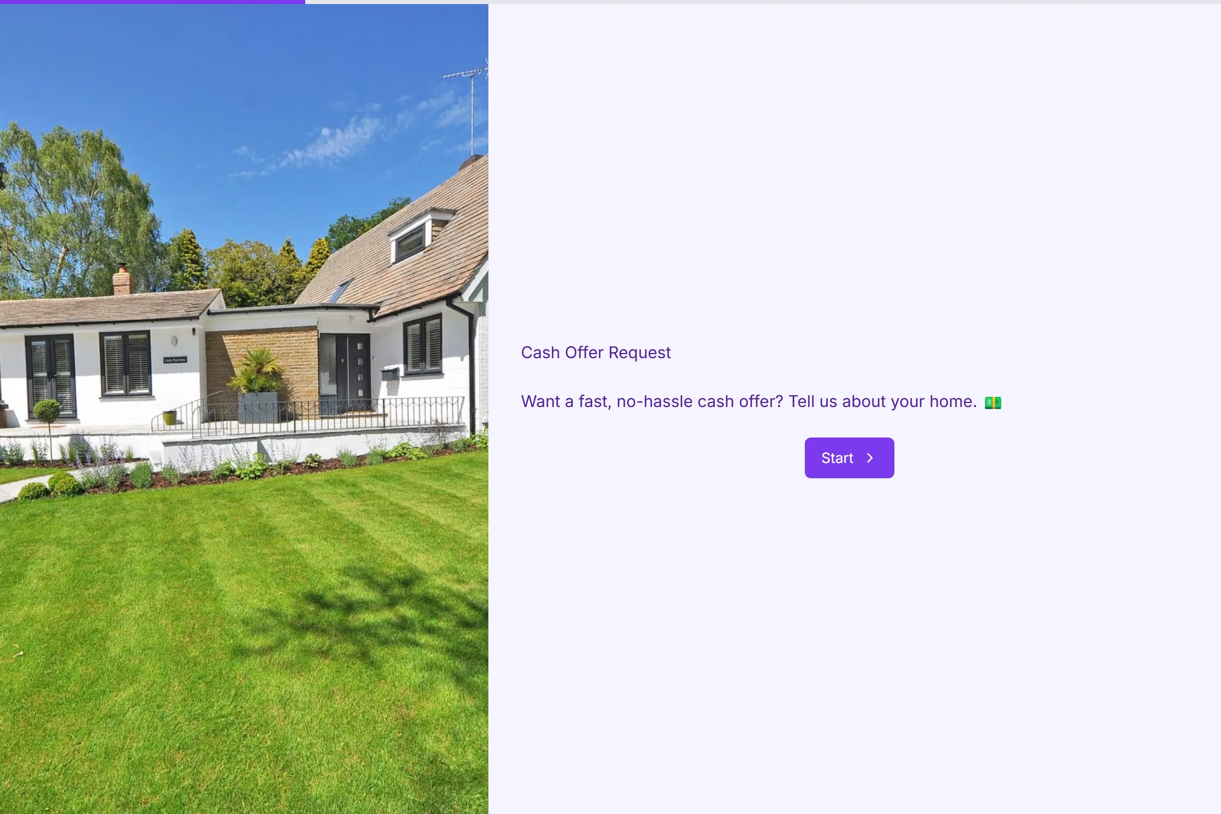 Cash Offer Request template preview