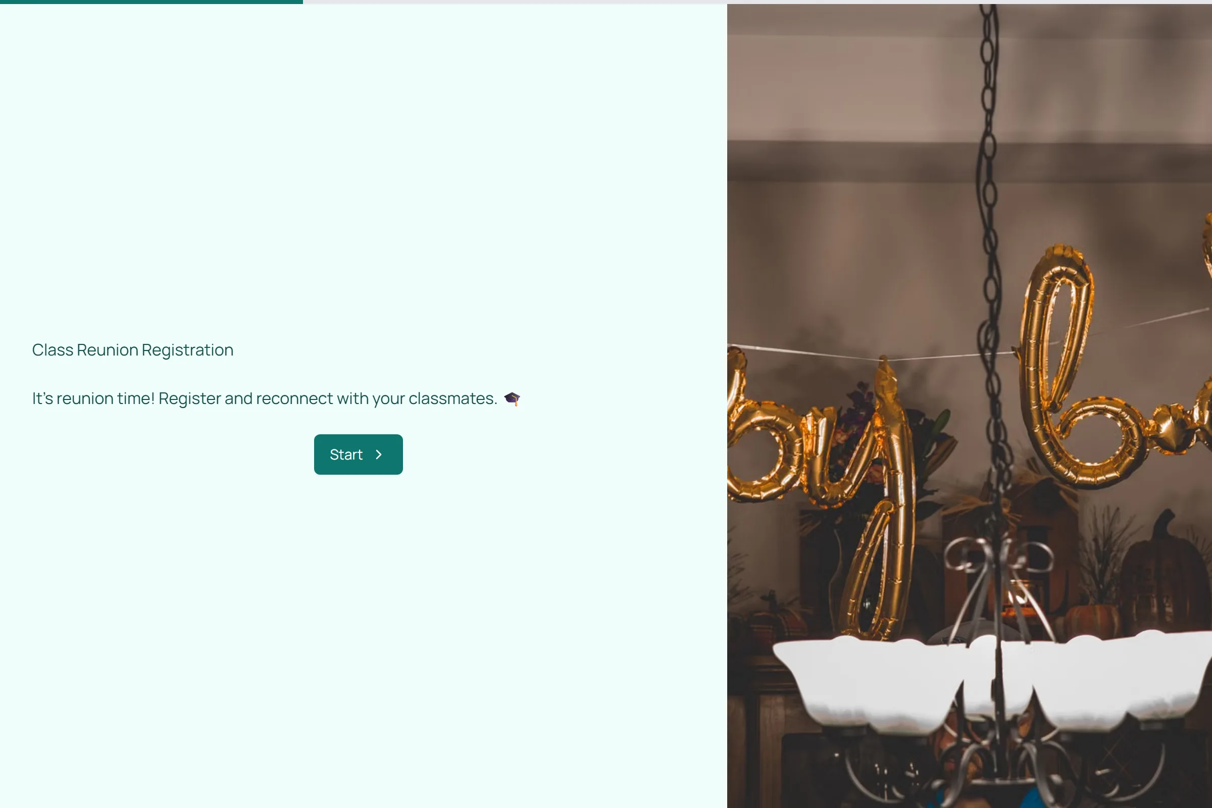 Class Reunion Registration template preview