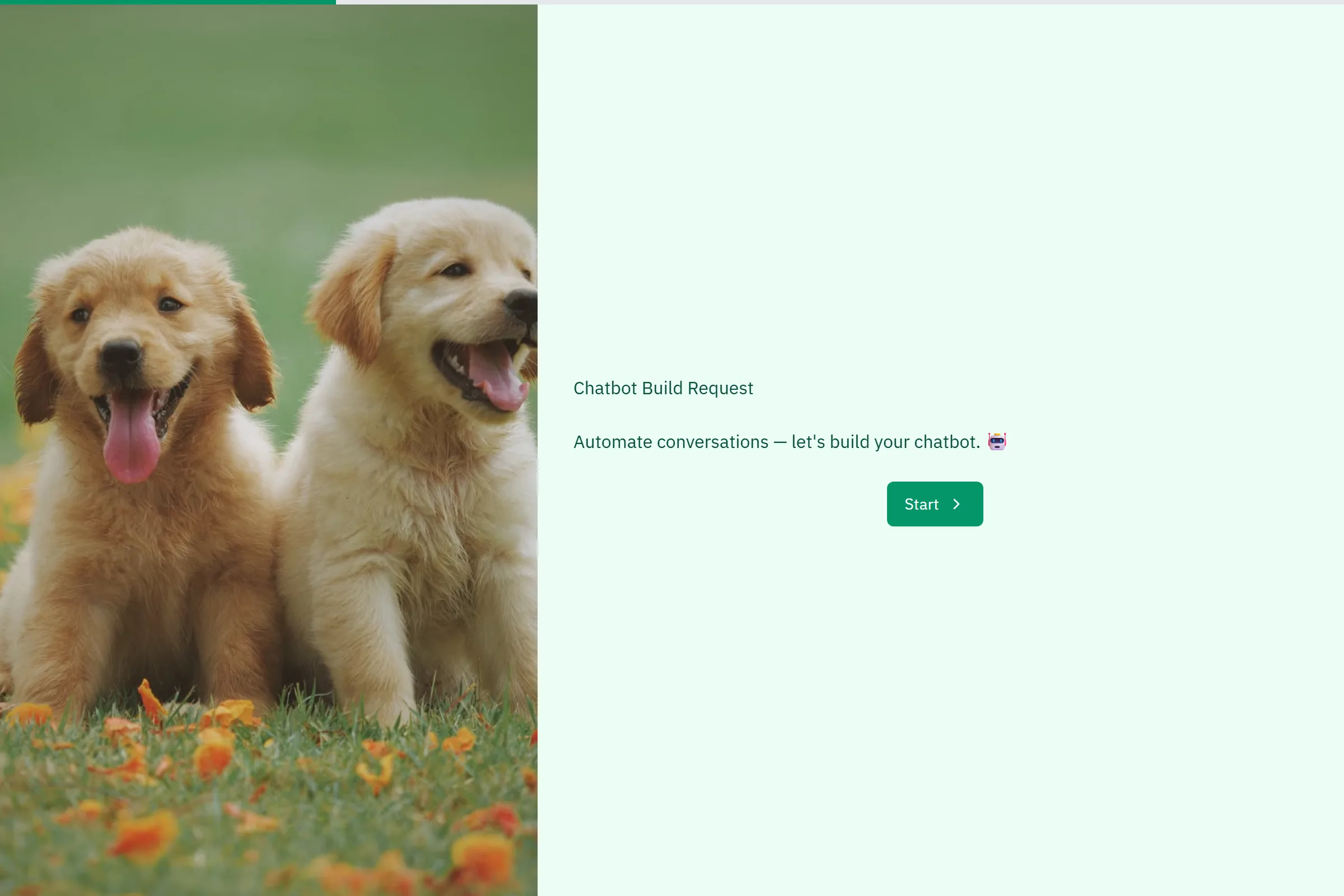 Chatbot Build Request template preview