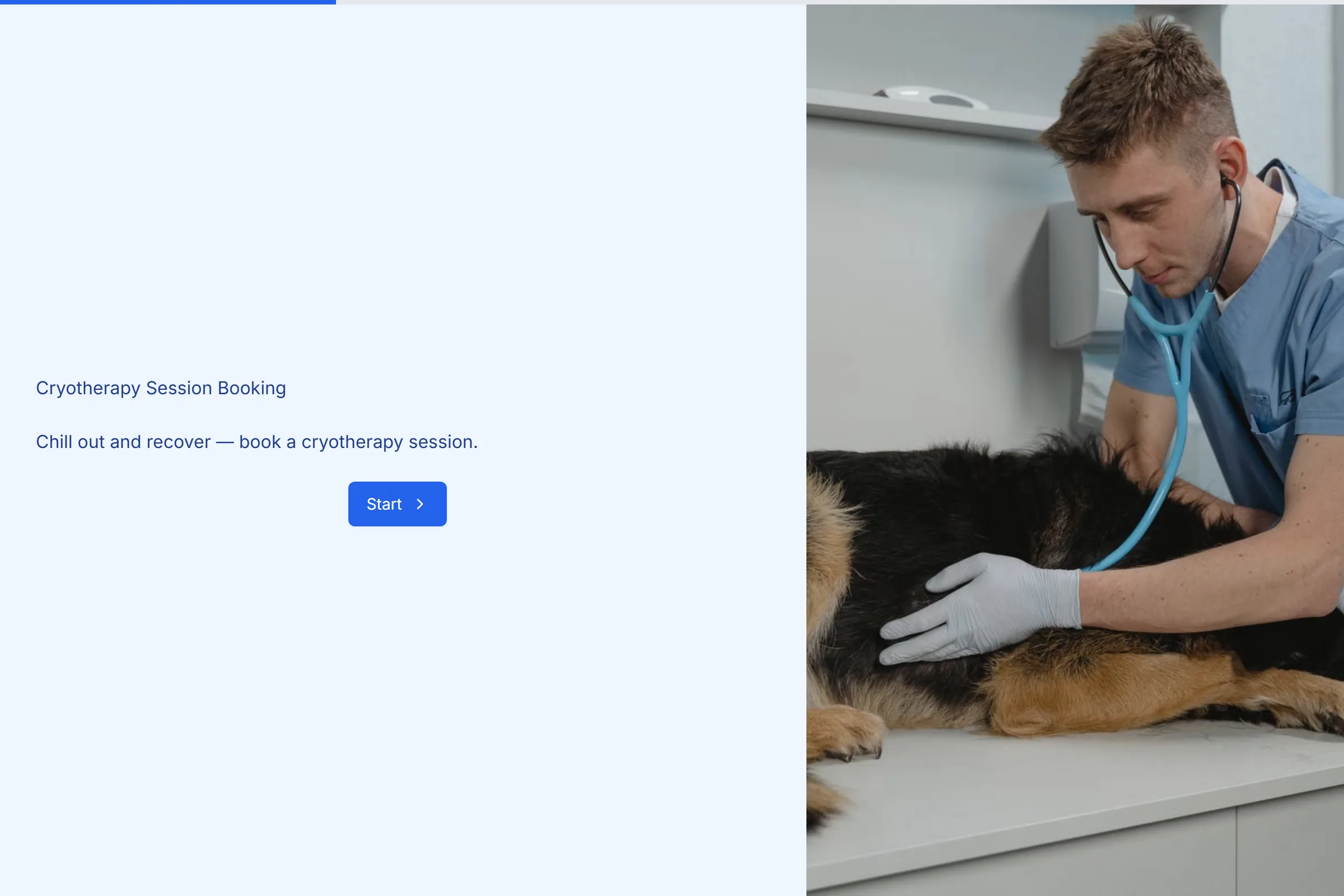 Cryotherapy Session Booking template preview