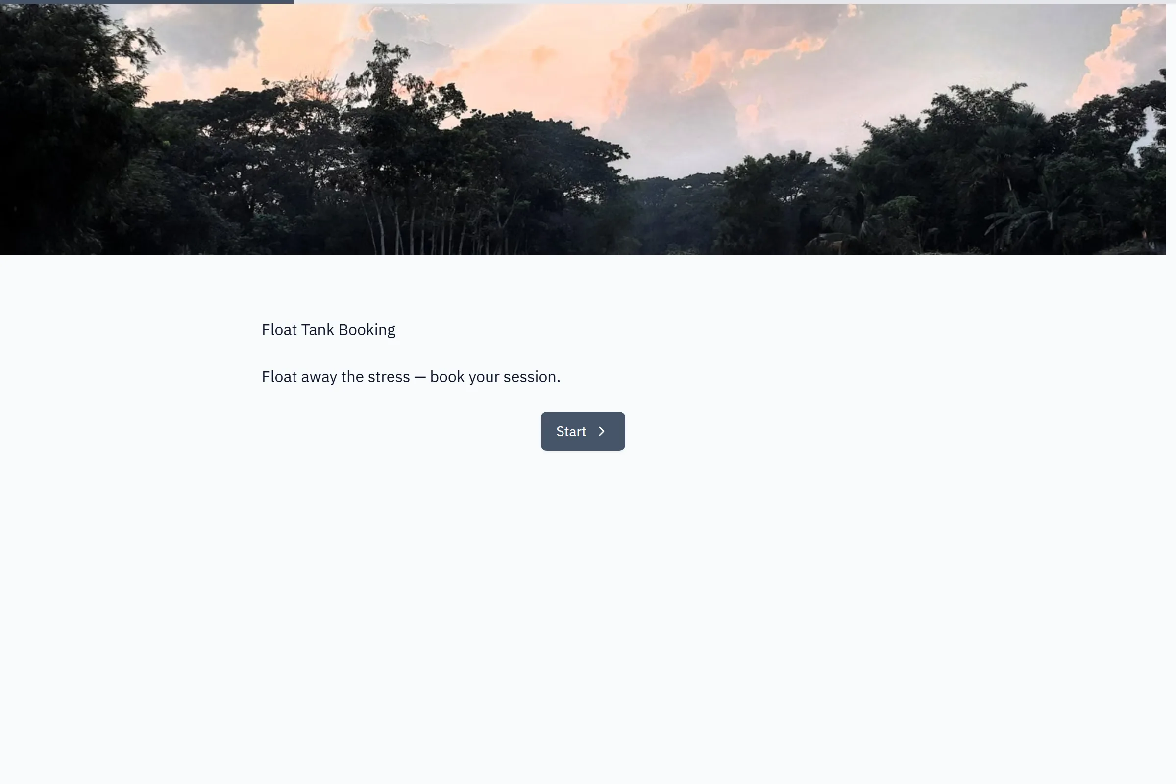 Float Tank Booking template preview