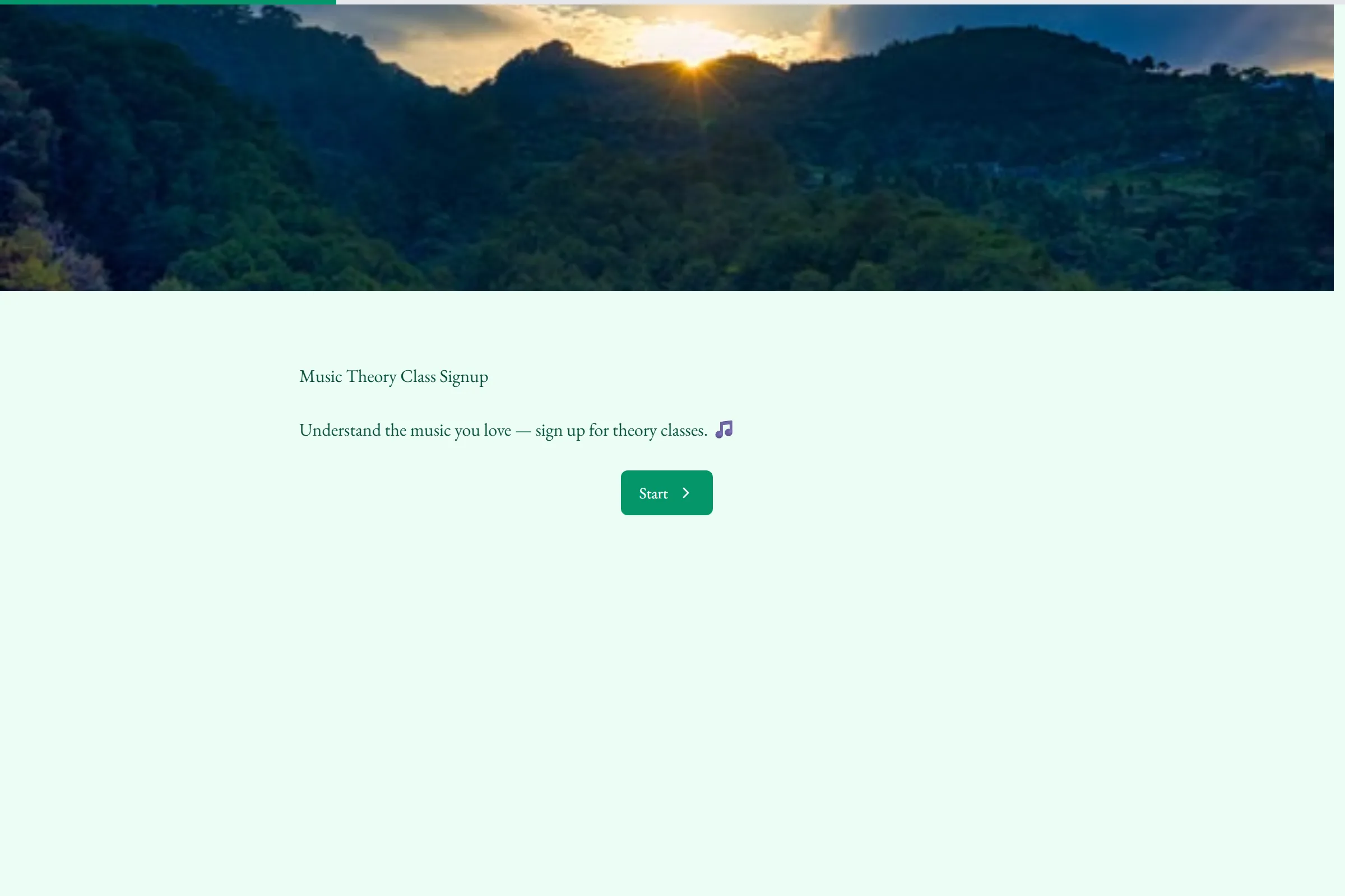 Music Theory Class Signup template preview