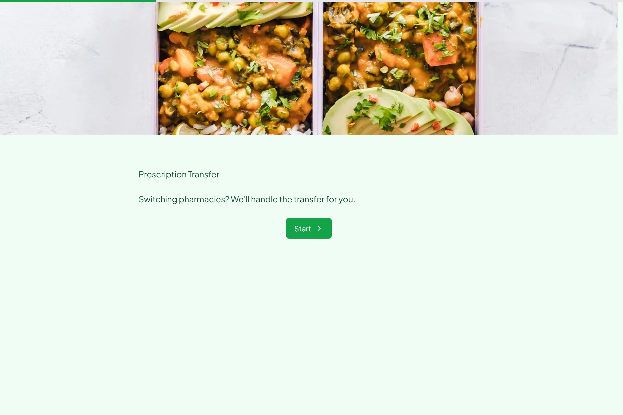 Prescription Transfer template preview